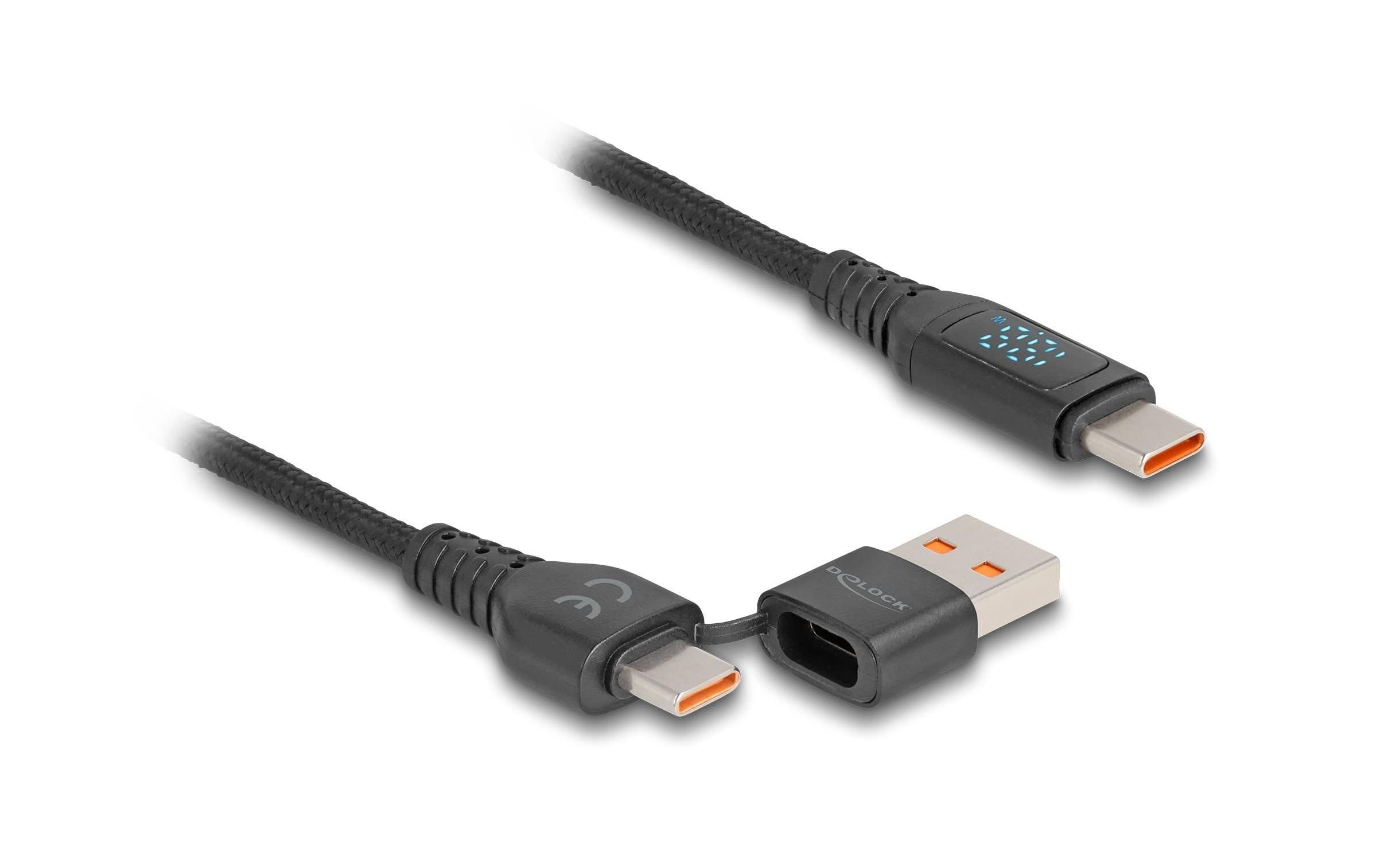 Delock USB-Ladekabel 88137 USB C - USB A/USB C 1.2 m