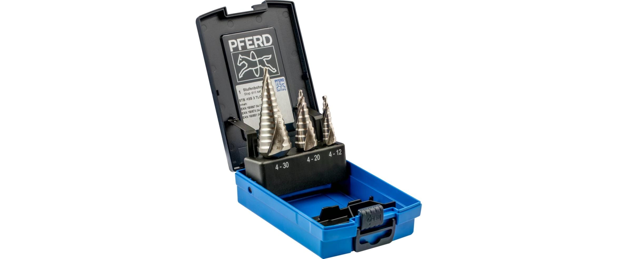 Pferd HSS-Stufenbohrer-Set 3-tlg.