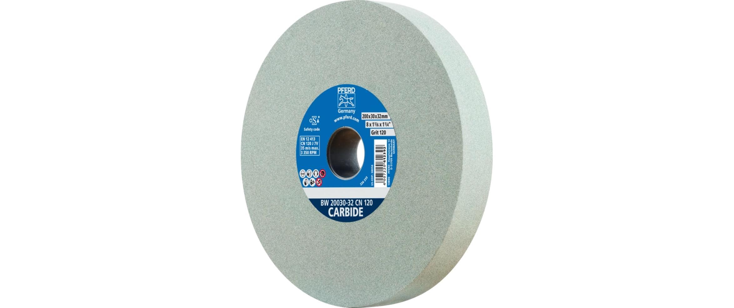 Pferd Schleifbockscheiben Ø 200 x 30 mm Bohrung-Ø 32 mm SiC120