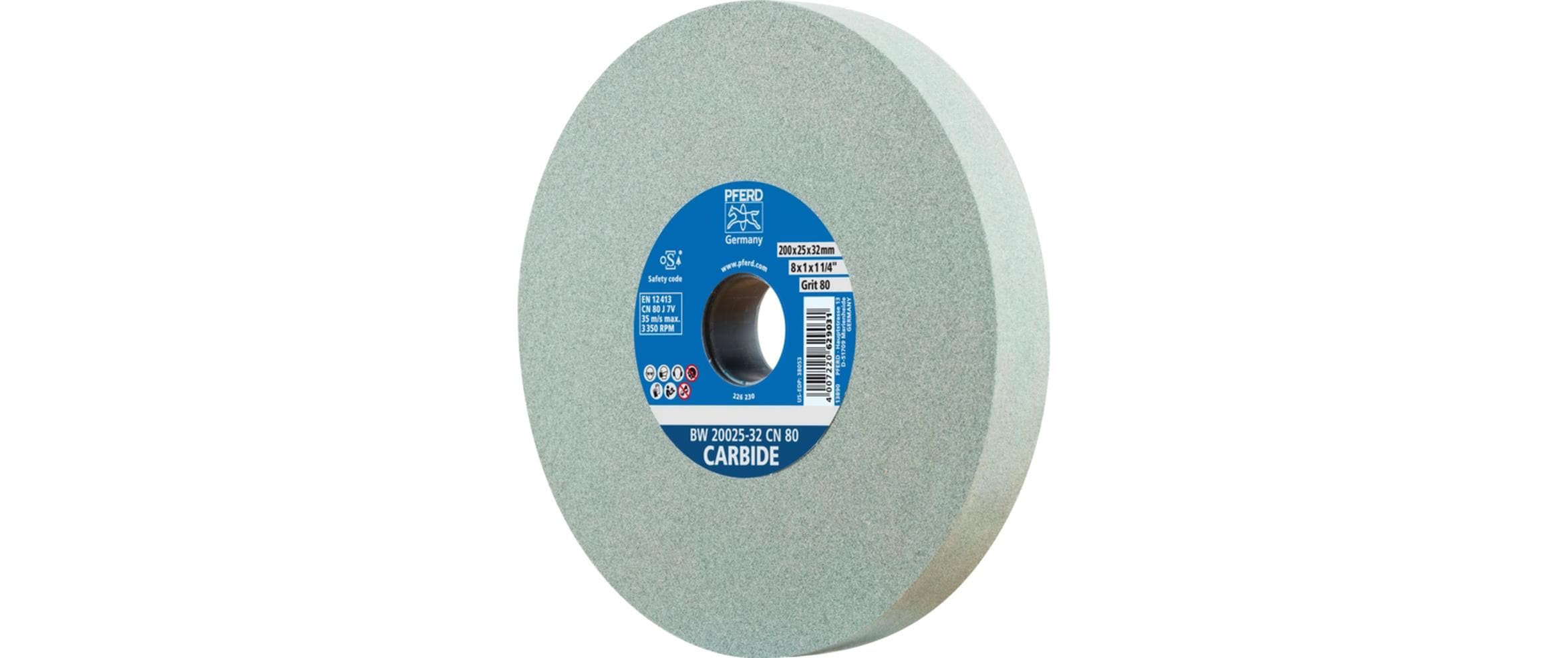 Pferd Schleifbockscheiben Ø 200 x 25 mm Bohrung-Ø 32 mm SiC120
