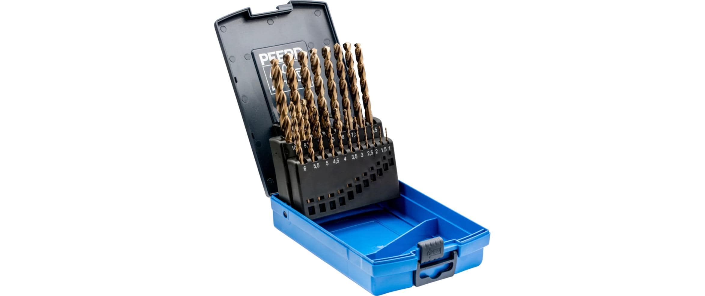 Pferd HSSE-Spiralbohrer-Set 19-tlg. INOX N DIN 338
