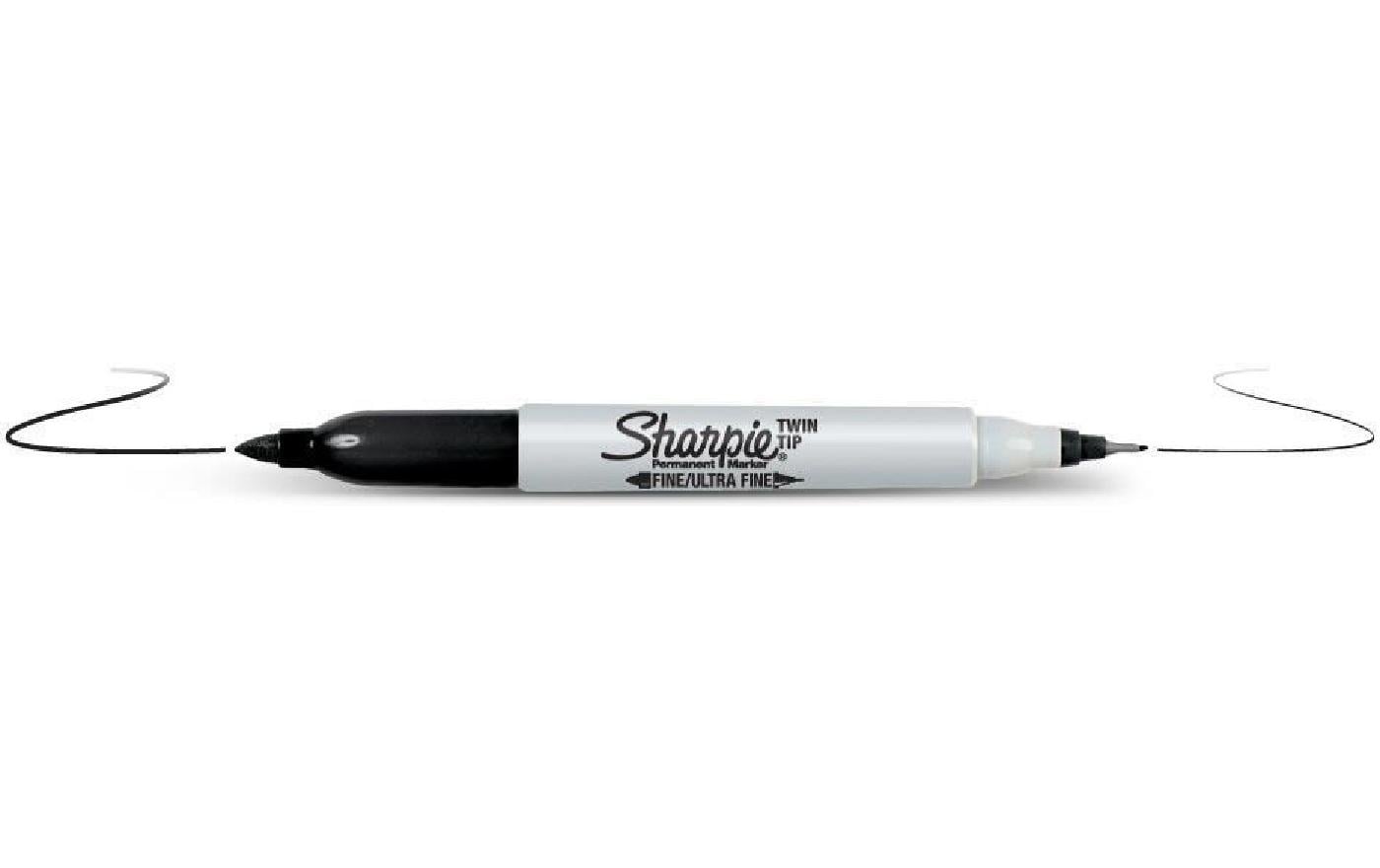 Sharpie Permanent-Marker Twin TIP 0.9 mm und 0.5 mm, Schwarz