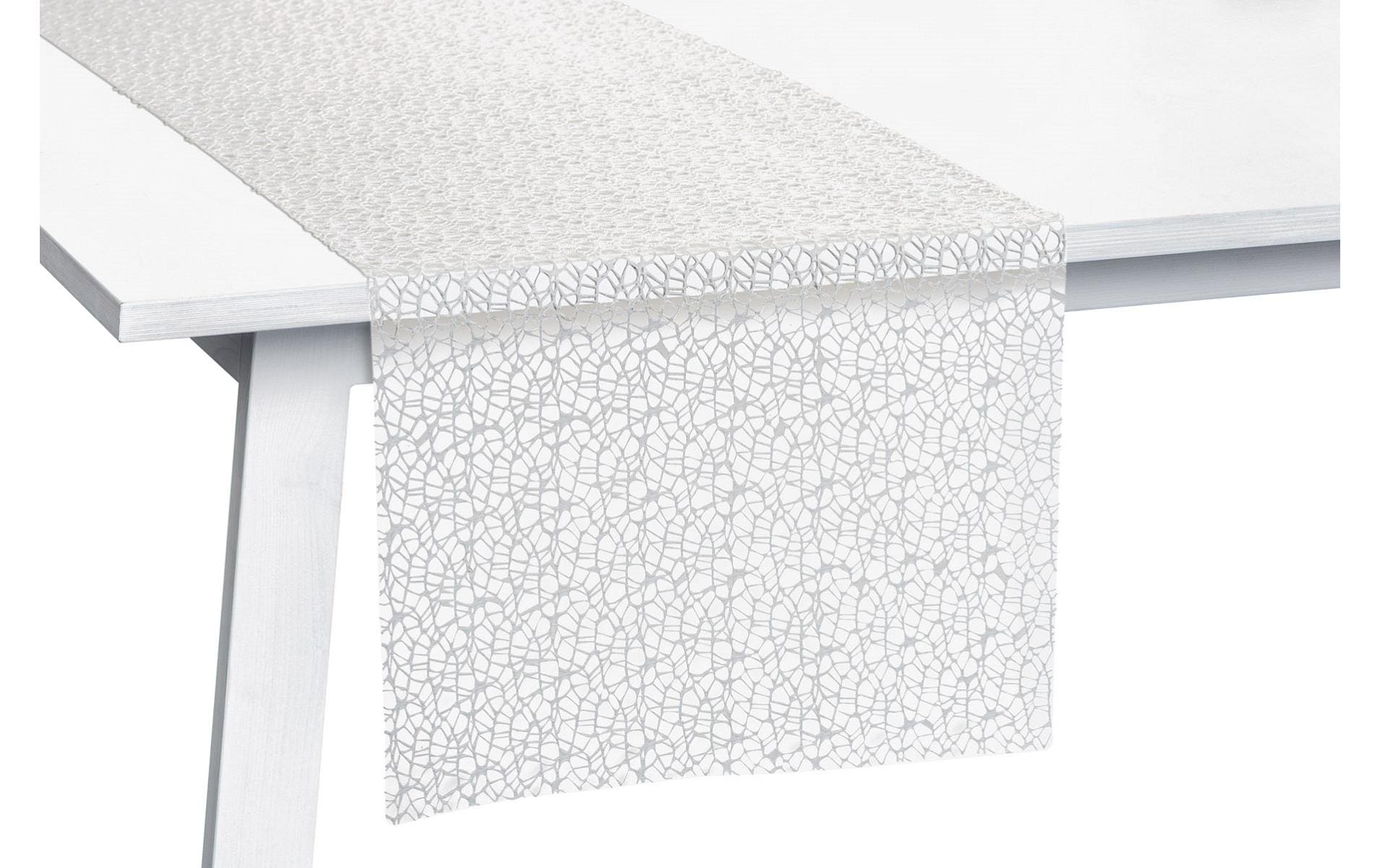 Pichler Tischläufer Network 45 cm x 1.4 m, Weiss