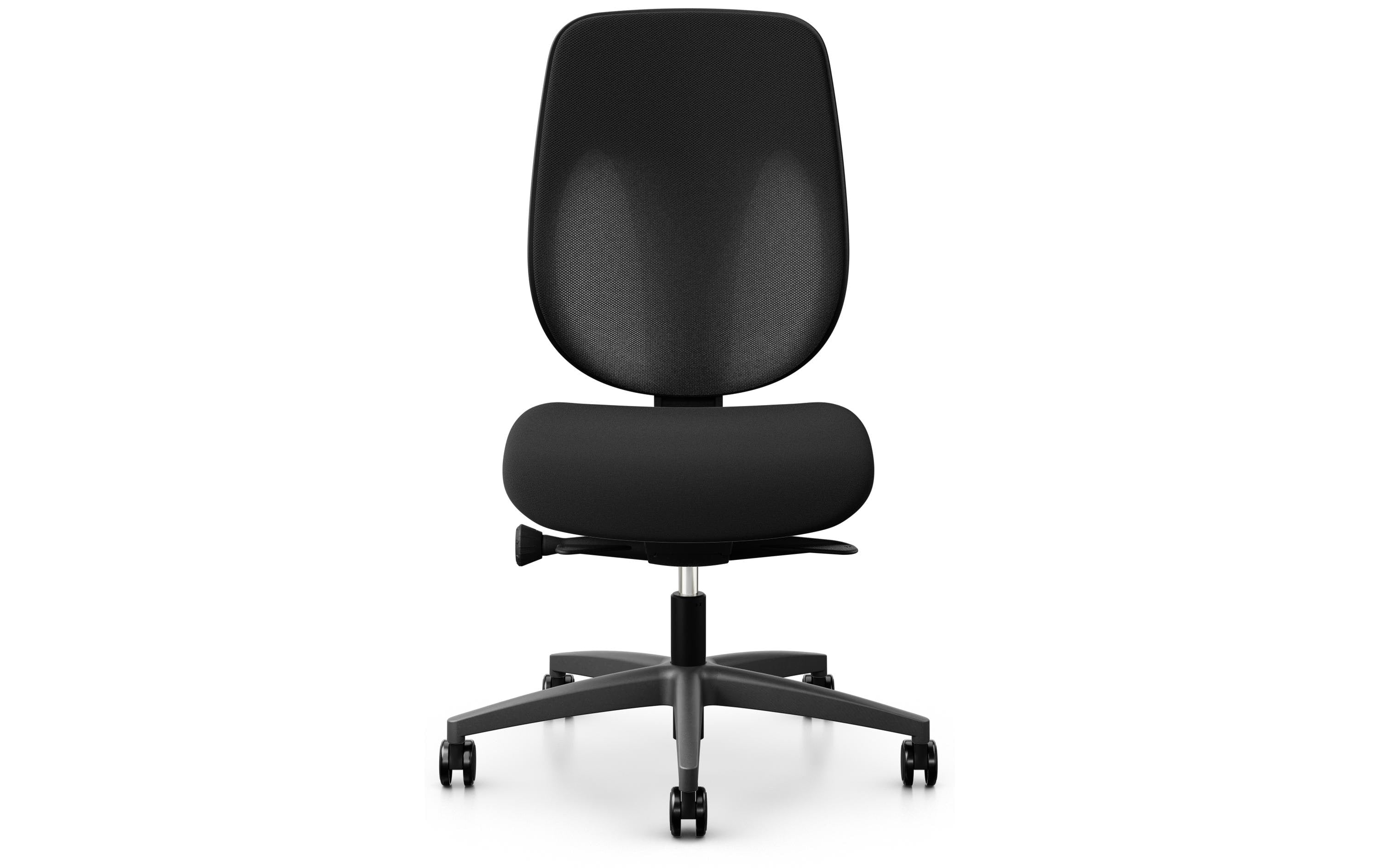 Giroflex Bürostuhl 353 mit Netzrücken, ohne Armlehnen, Schwarz