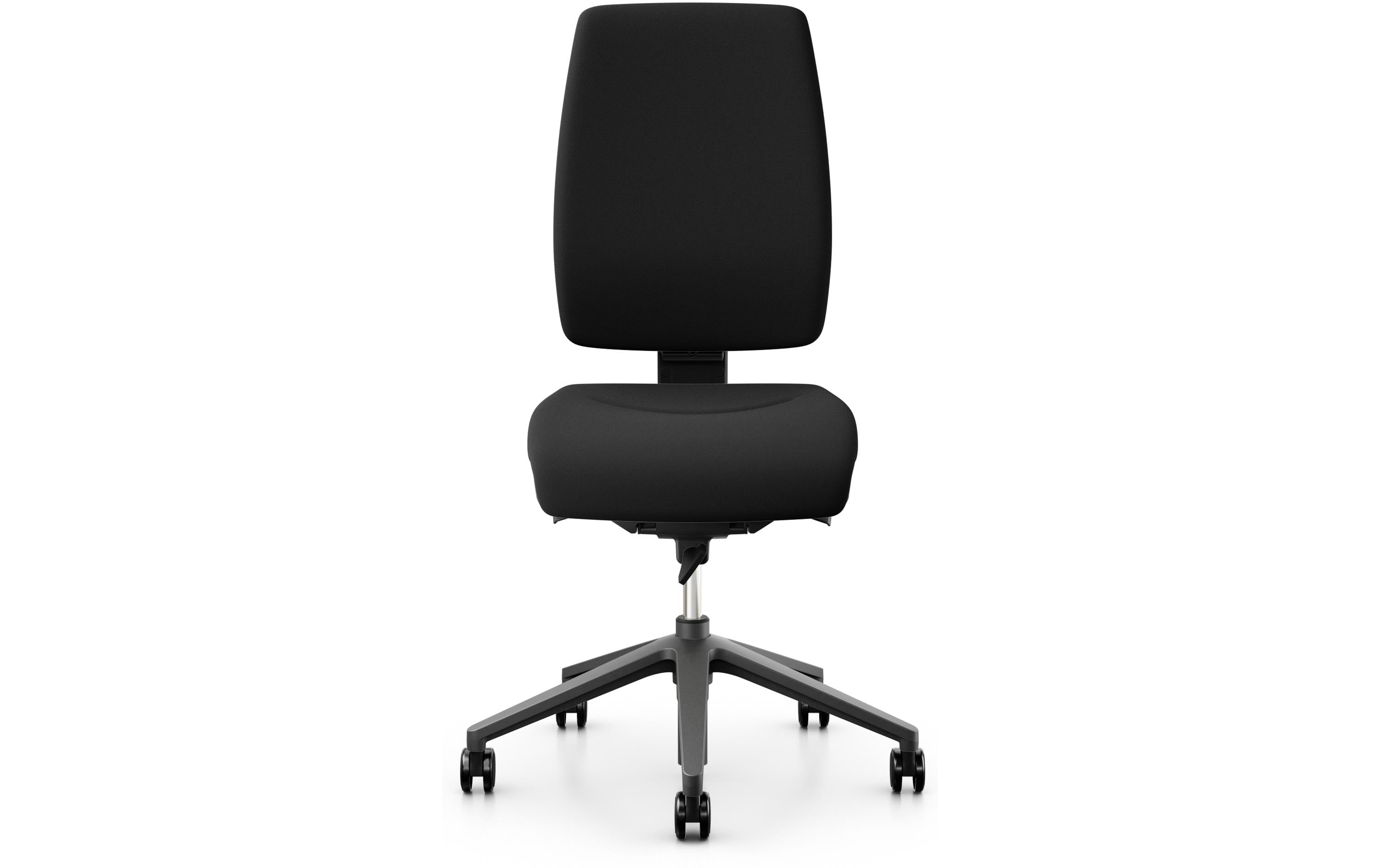 Giroflex Bürostuhl 68 mit Polsterrücken, ohne Armlehnen, Schwarz