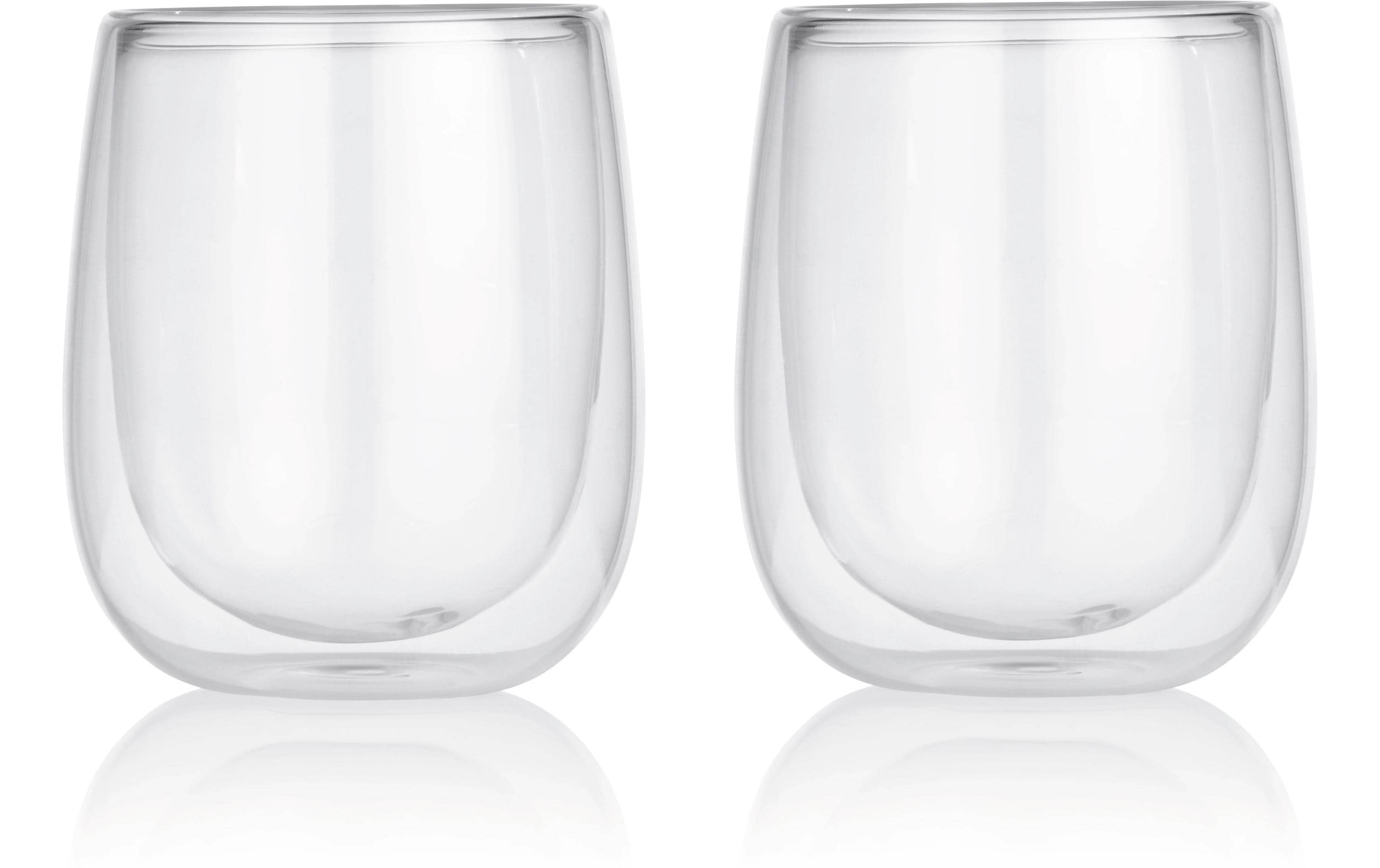 GOURMETmaxx Cappuccino Becher 250 ml, 2 Stück, Transparent