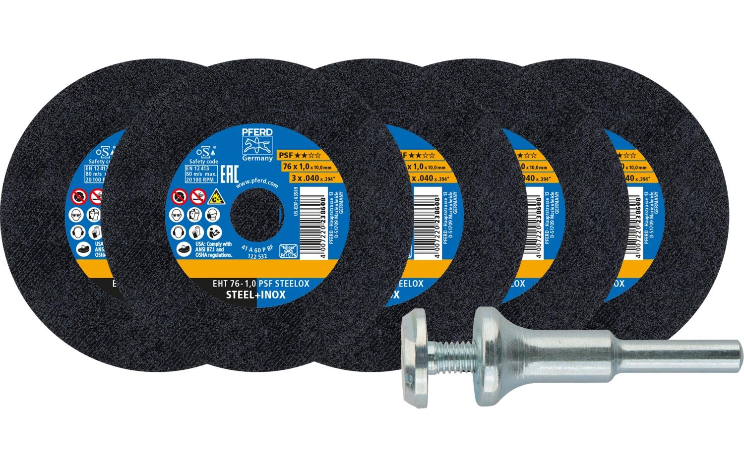 Pferd Starterkit Trennscheiben EHT 76 x 1.0 x 10 mm gerade PSF