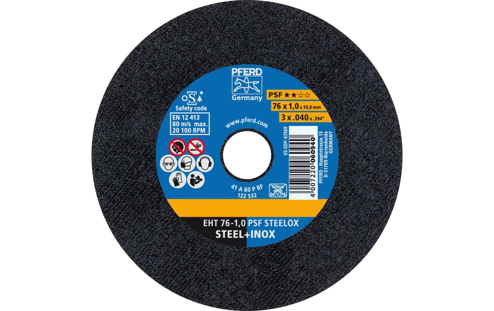 Pferd Trennscheibe EHT 76 x 1.0 x 10 mm gerade