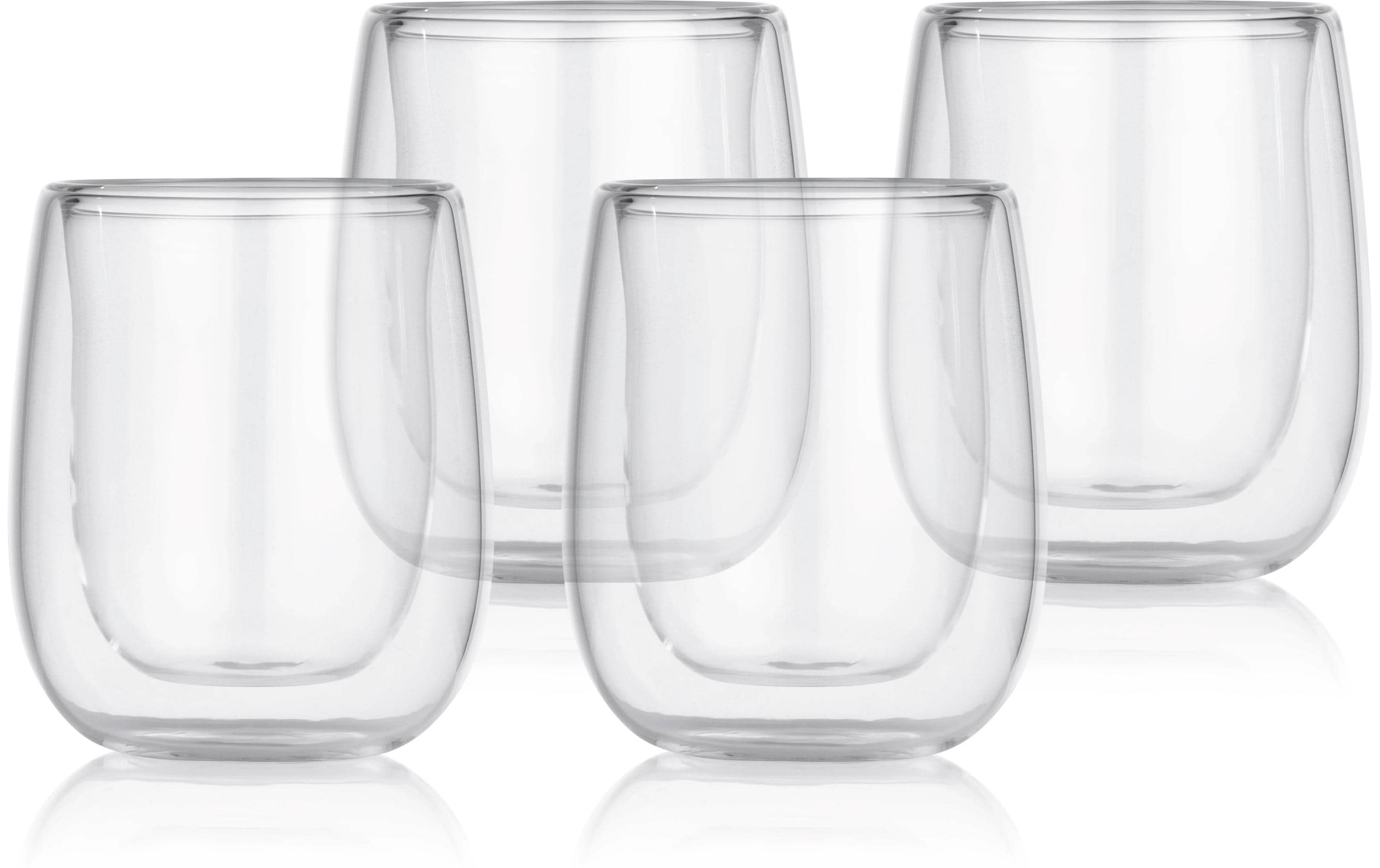 GOURMETmaxx Espresso Becher 80 ml, 4 Stück, Transparent
