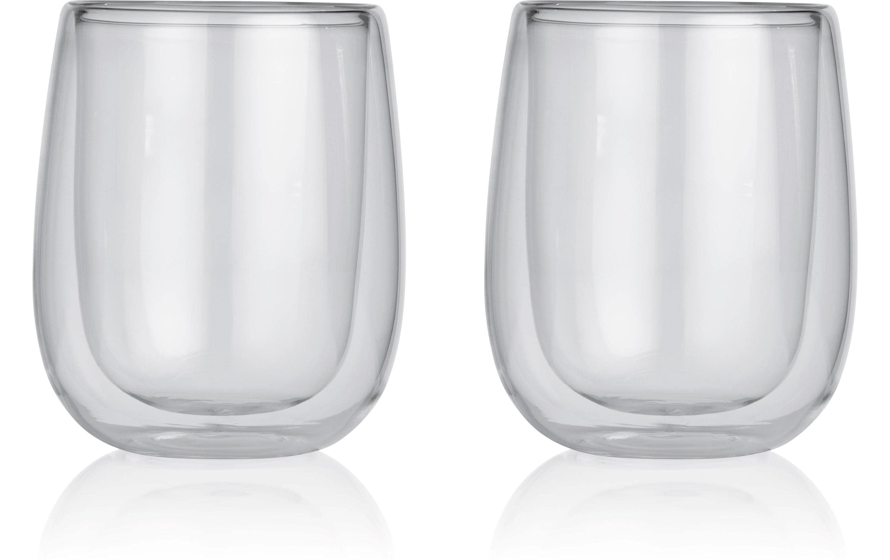 GOURMETmaxx Latte Macchiato Becher 350 ml, 2 Stück, Transparent