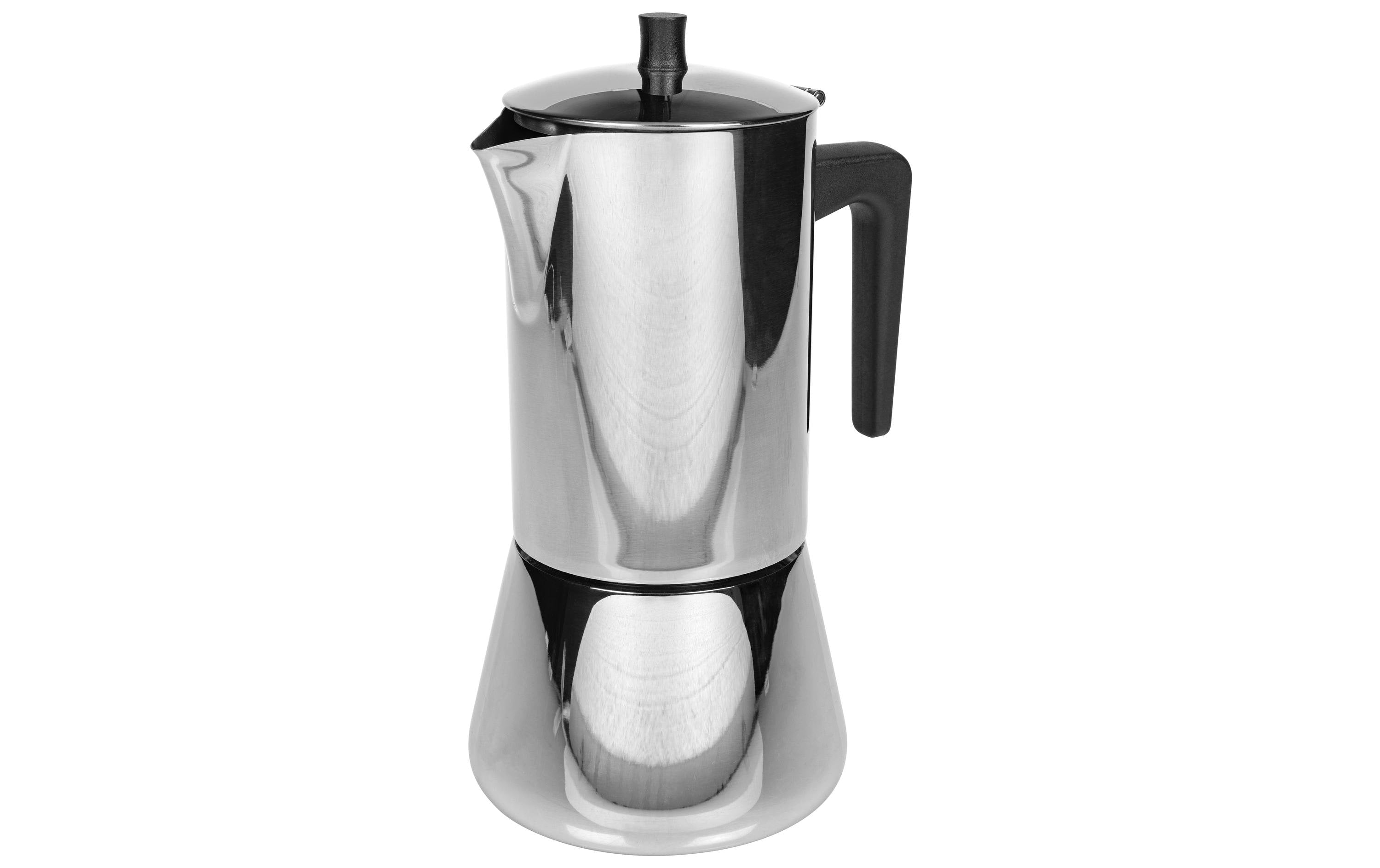 FURBER Espressokocher Chicchi 10 Tassen, Silber