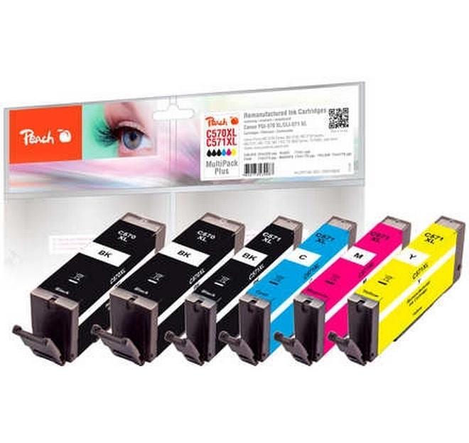 Peach Tintenset Canon 570XL/571XL Multi-Pack BK/C/M/Y