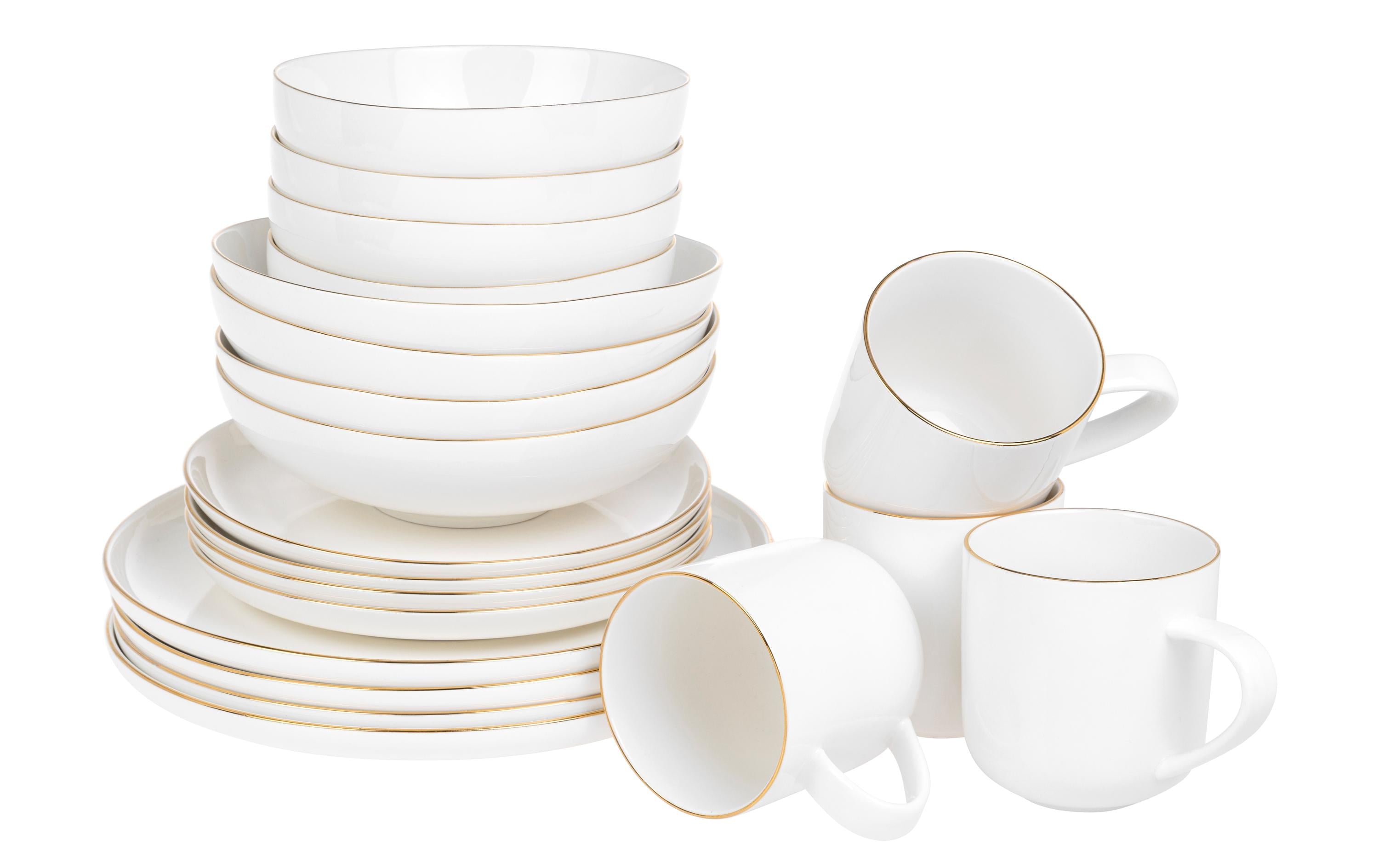 FURBER Speise-Service 20-teilig, Weiss/Gold