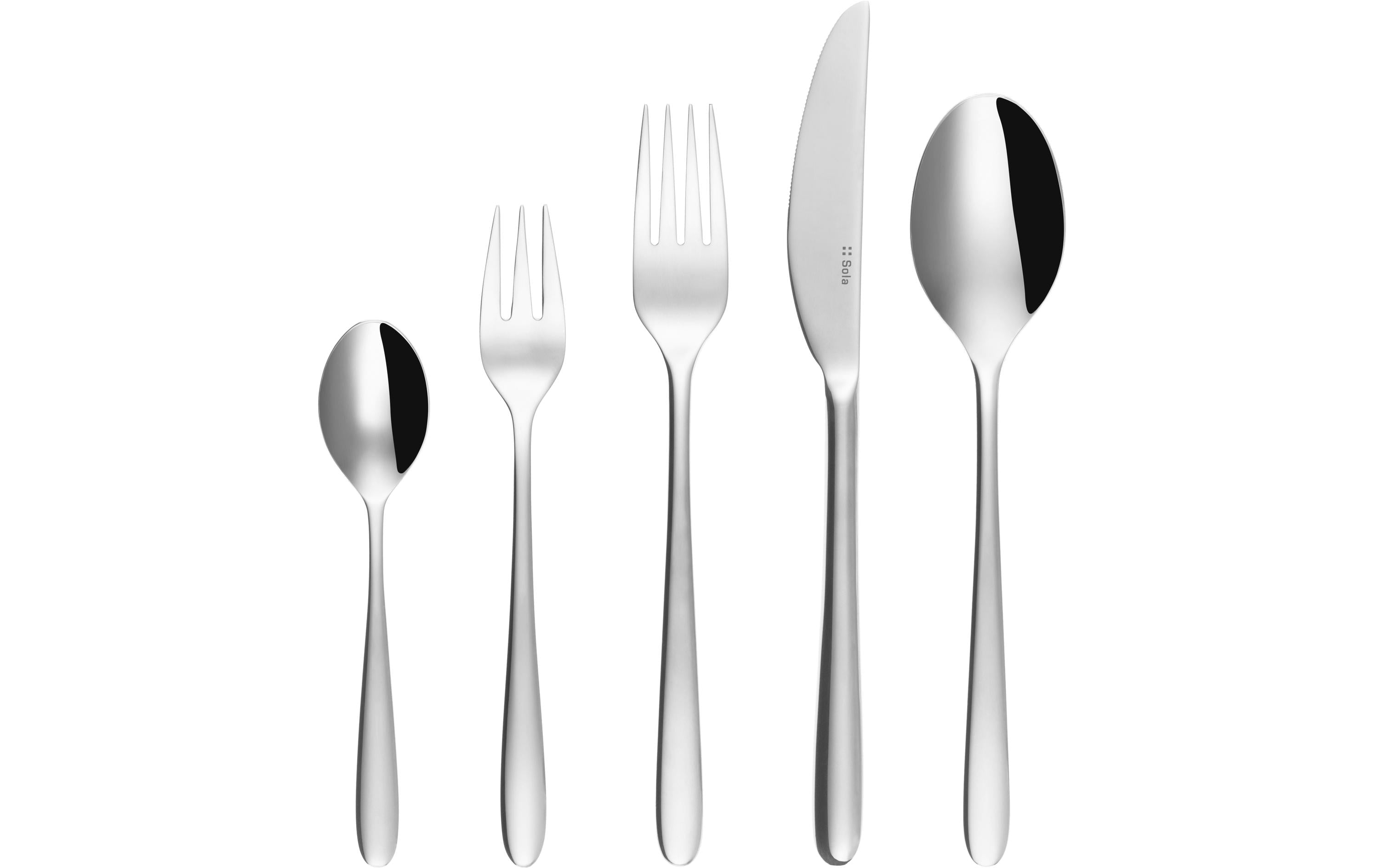 Sola Besteck-Set Basic Alpha poliert 60-teilig, Silber
