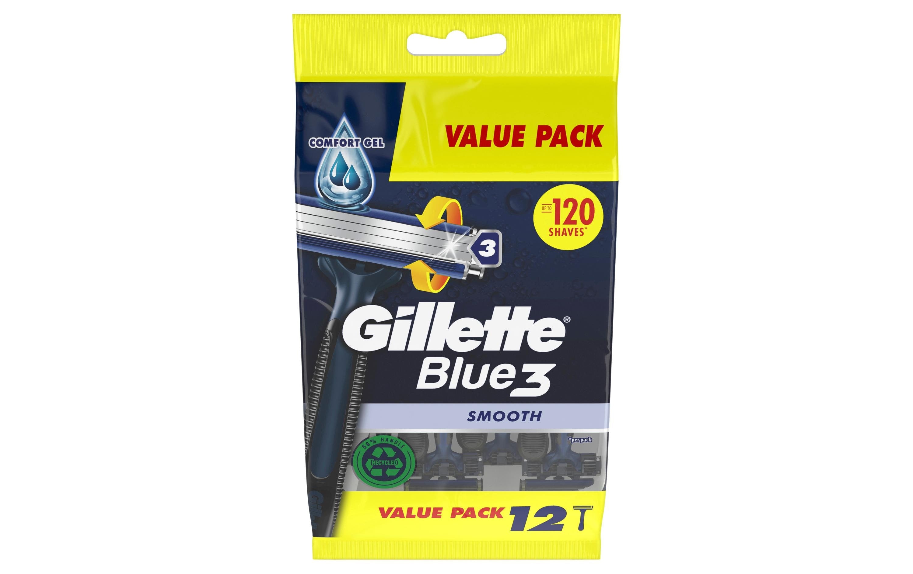 Gillette Einegrasierer Blue 3 Smooth 12 Stück