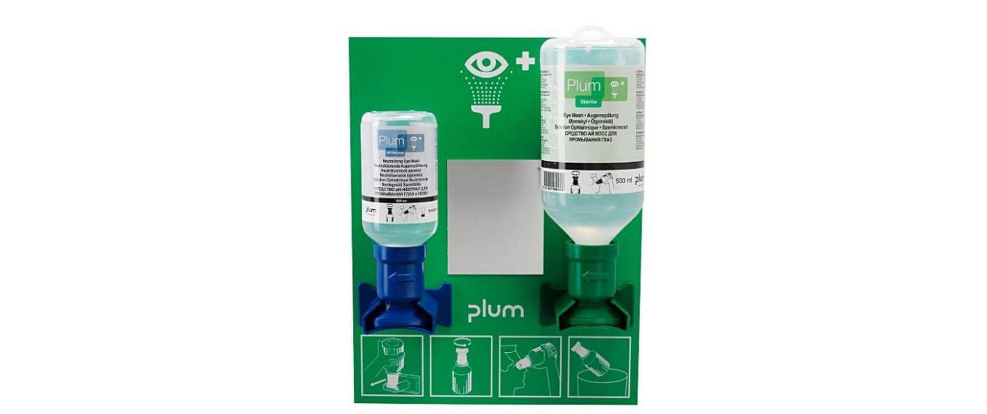PLUM Augen Notfallstation 200 ml pH Neutral, 500 ml NaCl