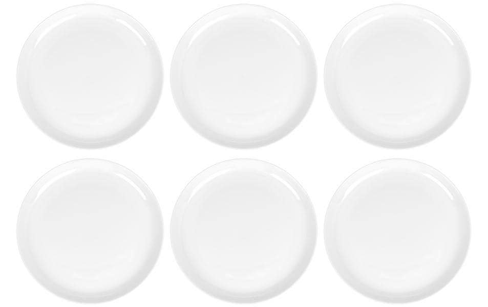 FURBER Frühstücks- & Dessertteller Ø 21 cm, 6 Stück, Weiss