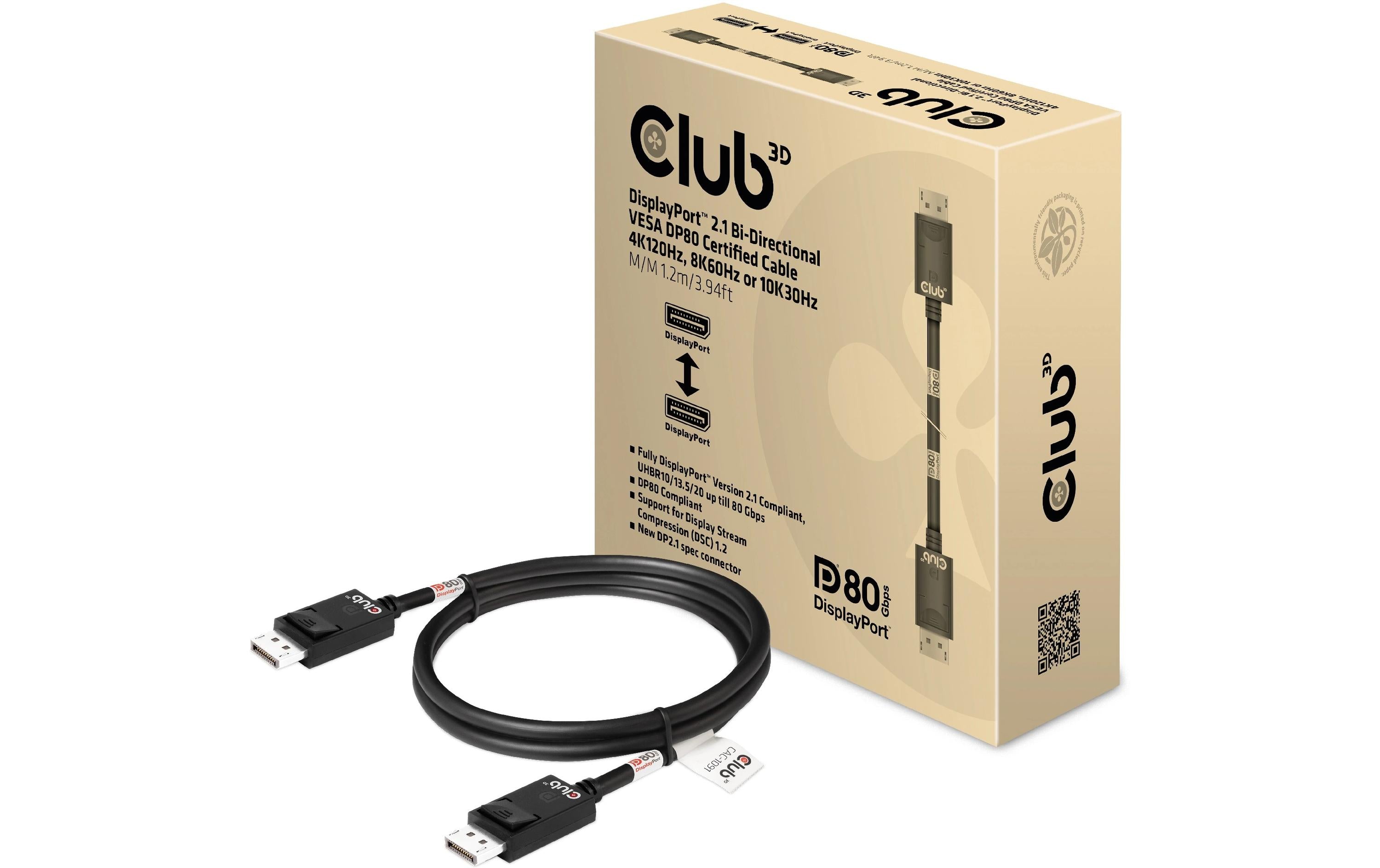 Club 3D Kabel CAC-1091 DisplayPort - DisplayPort, 1.2 m