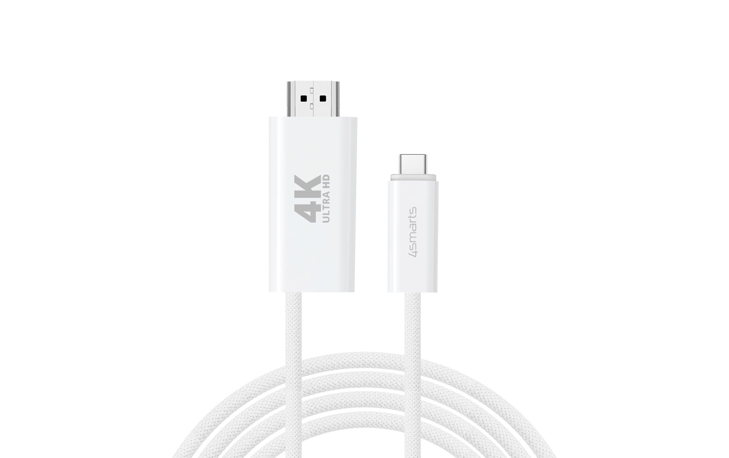 4smarts Kabel 4K 60Hz, PD 100W USB Type-C - HDMI, 2 m