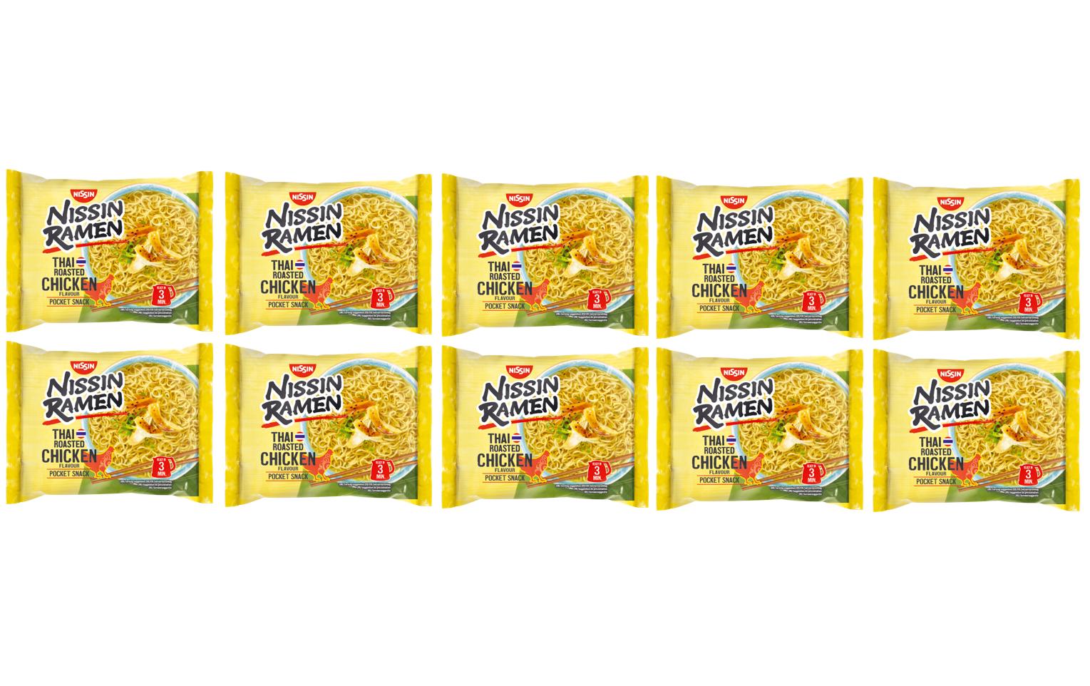 Nissin Food Ramen Thai Chicken 10 x 65 g