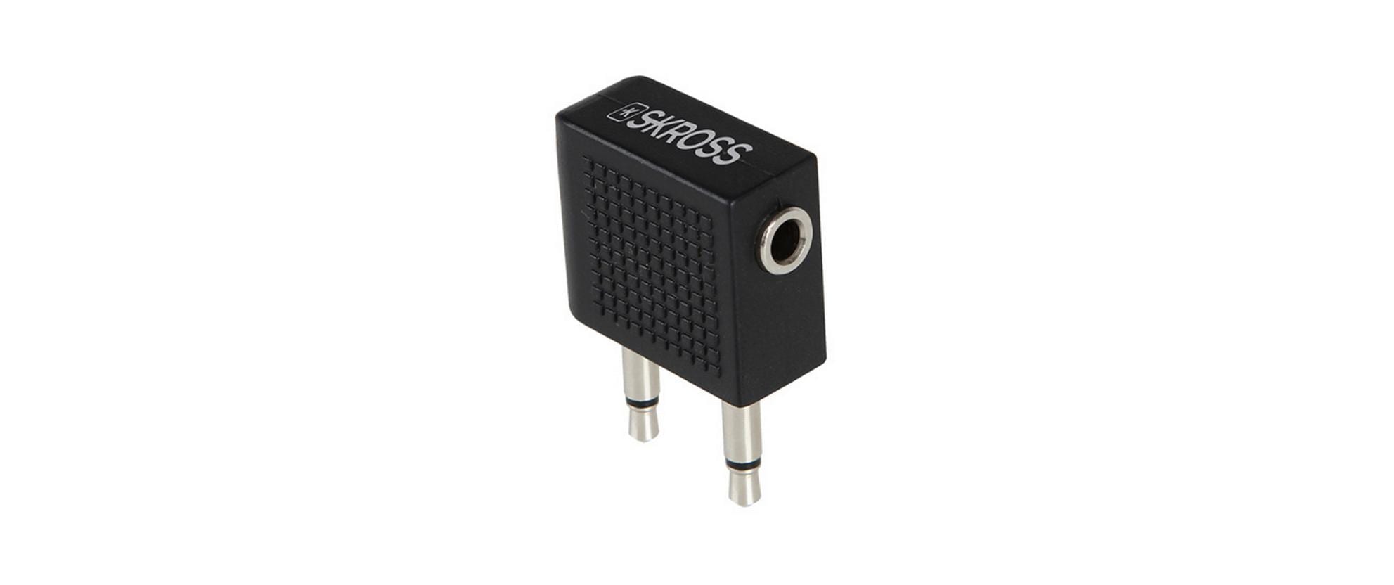 SKROSS Audio-Adapter Airplane Analog, Schwarz