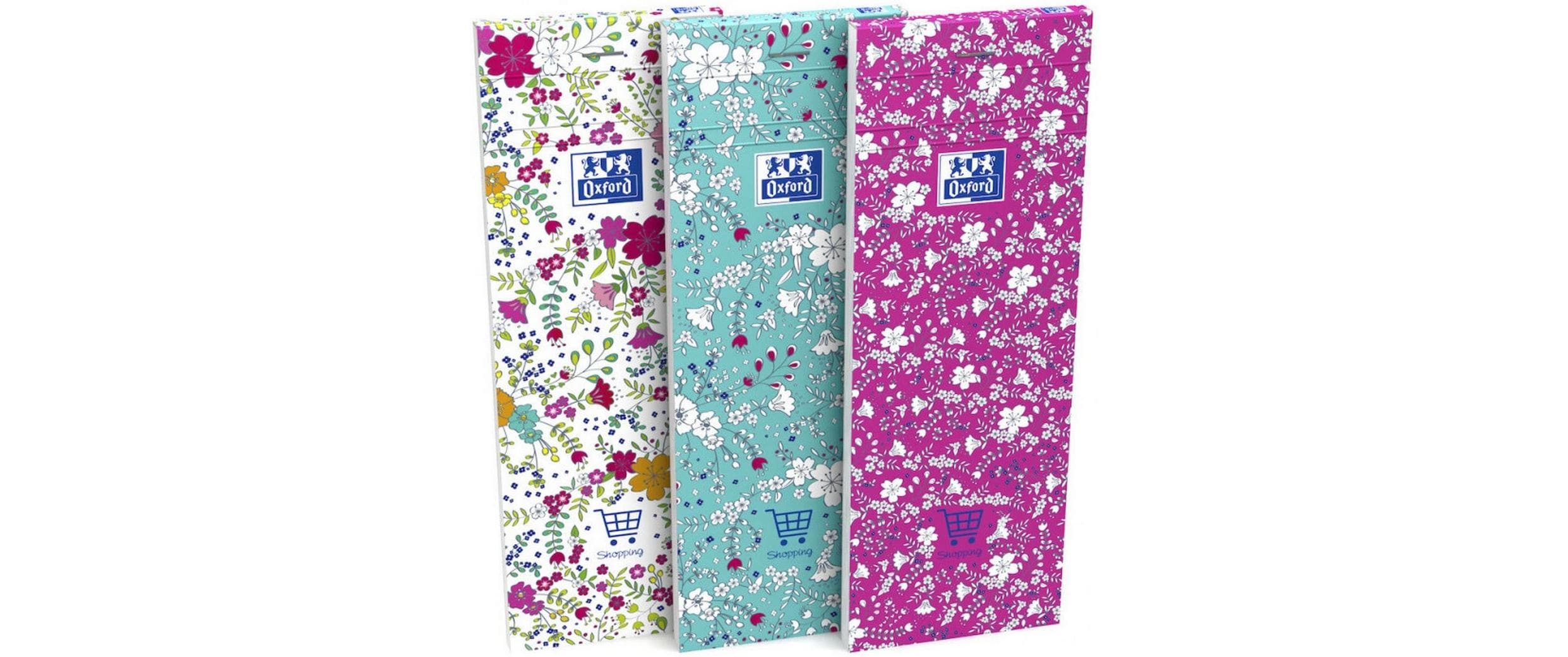Oxford Notizblock GO Floral 74 x 210 mm, liniert