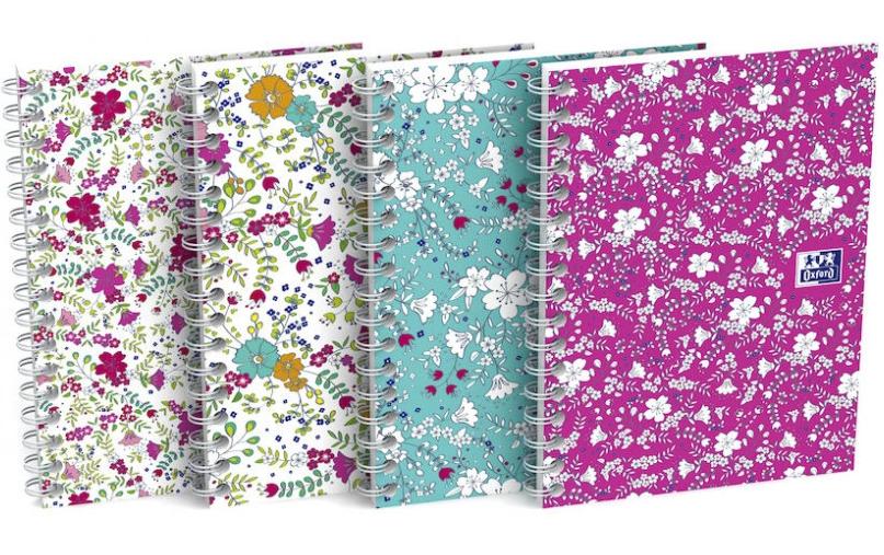 Oxford Notizblock GO Floral A6 kariert