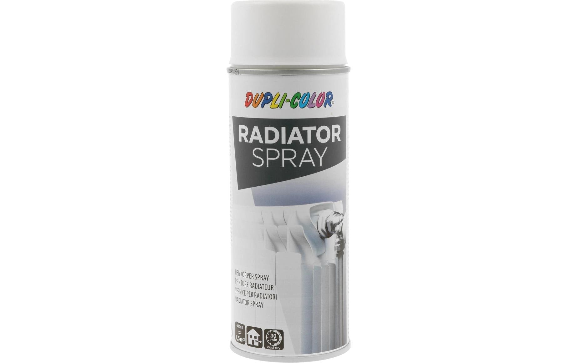 DUPLI-COLOR Sprühfarbe Radiator Spray seidenmatt Weiss, 400 ml