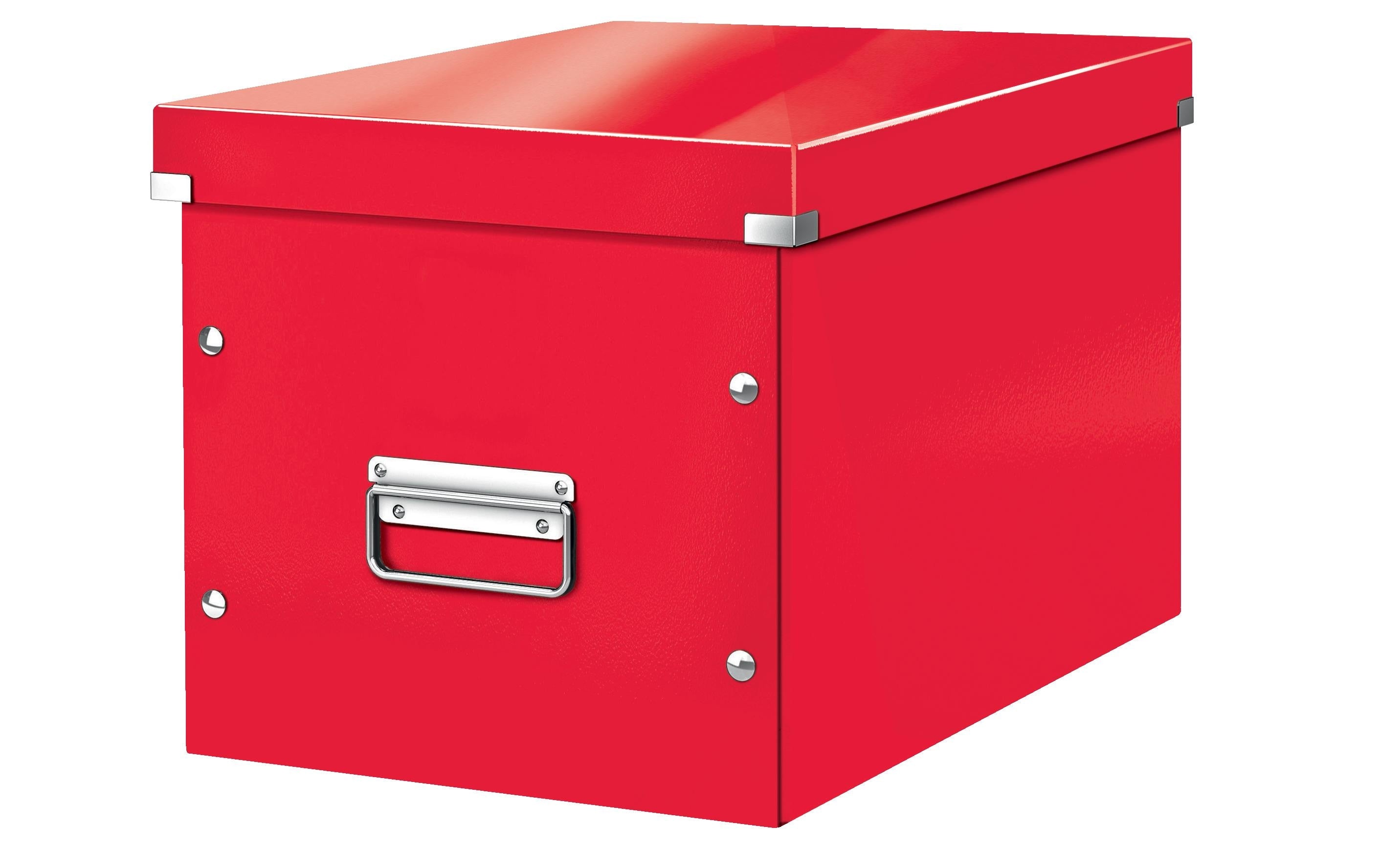 Leitz Archivschachtel WOW Cube L, metallic Rot