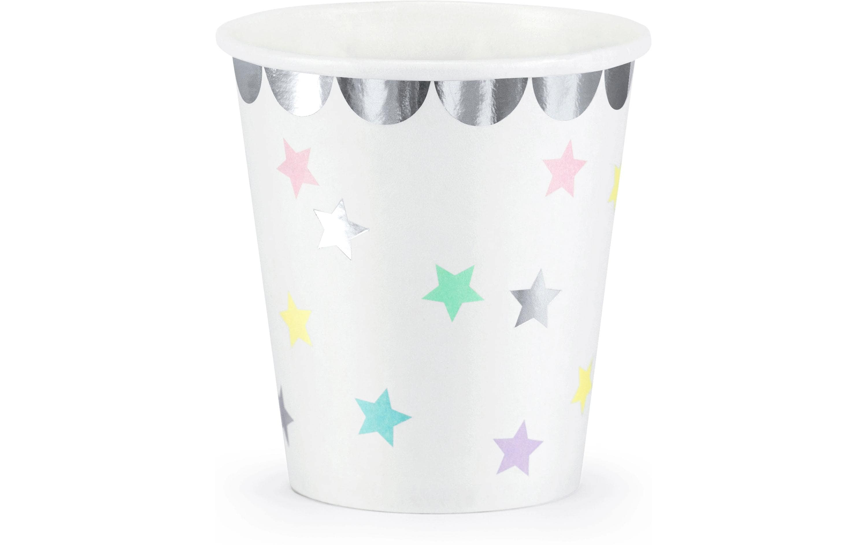 Partydeco Einwegbecher Einorn/Sterne 6 Stück