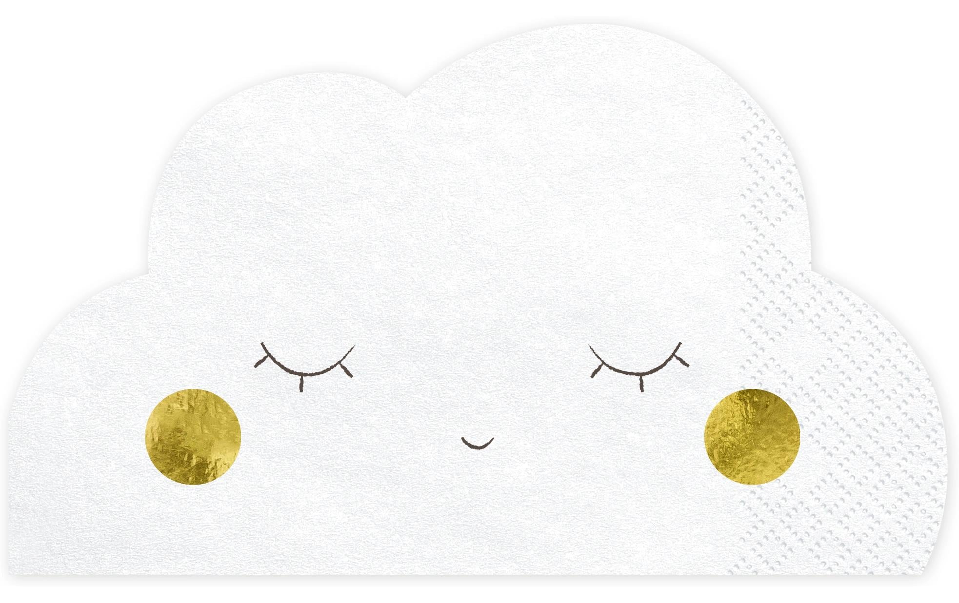 Partydeco Papierservietten Wolke 16 x 9.5 cm, 20 Stück