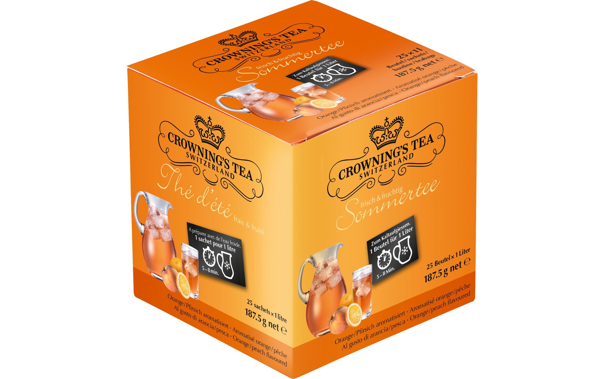 Crowning’s Tea Teebeutel Orangen-Pfirsich 25 Stück