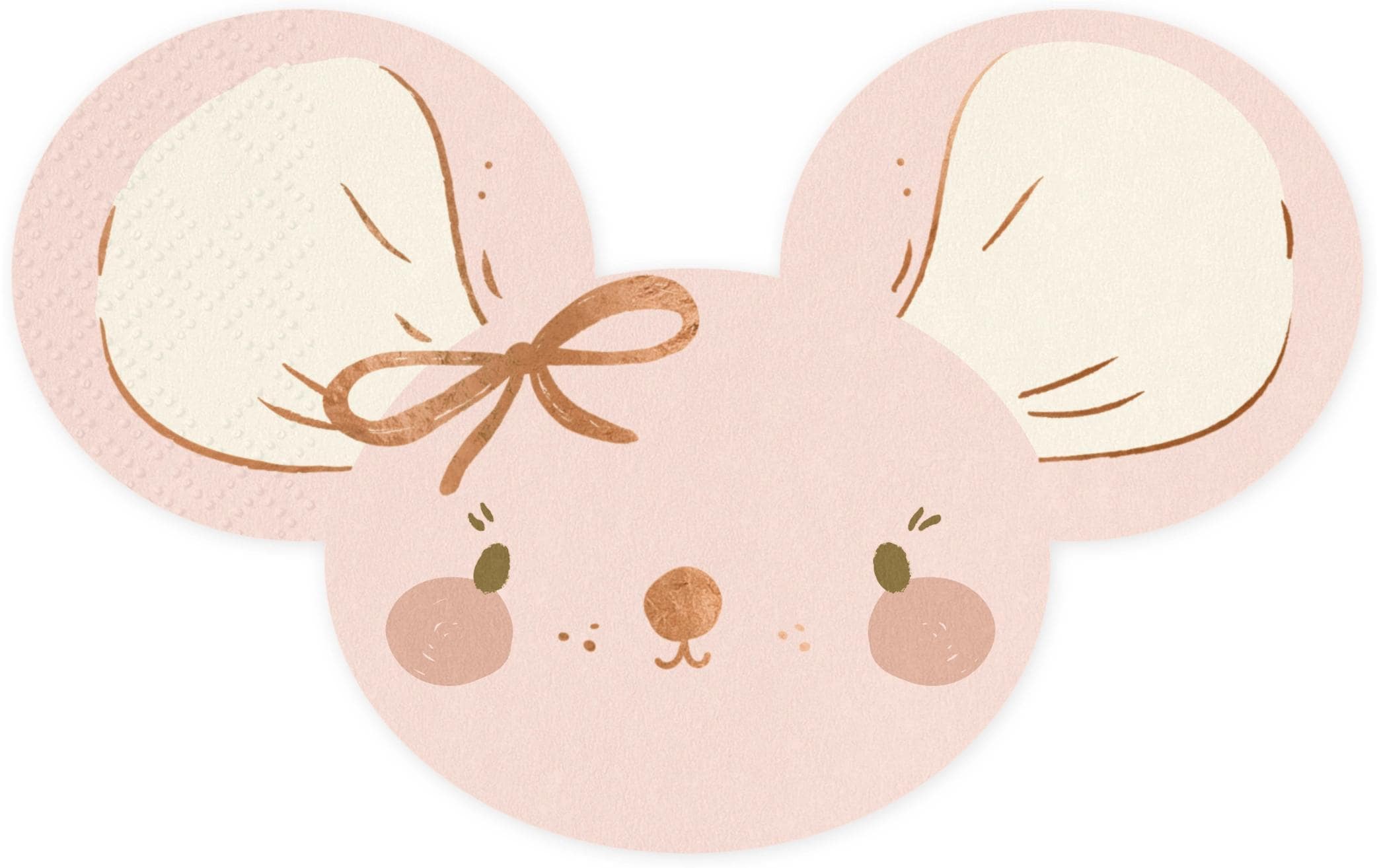Partydeco Papierservietten Maus 16 x 10 cm, 20 Stück