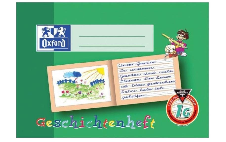 Oxford Schulheft A5 quer, liniert, Grün