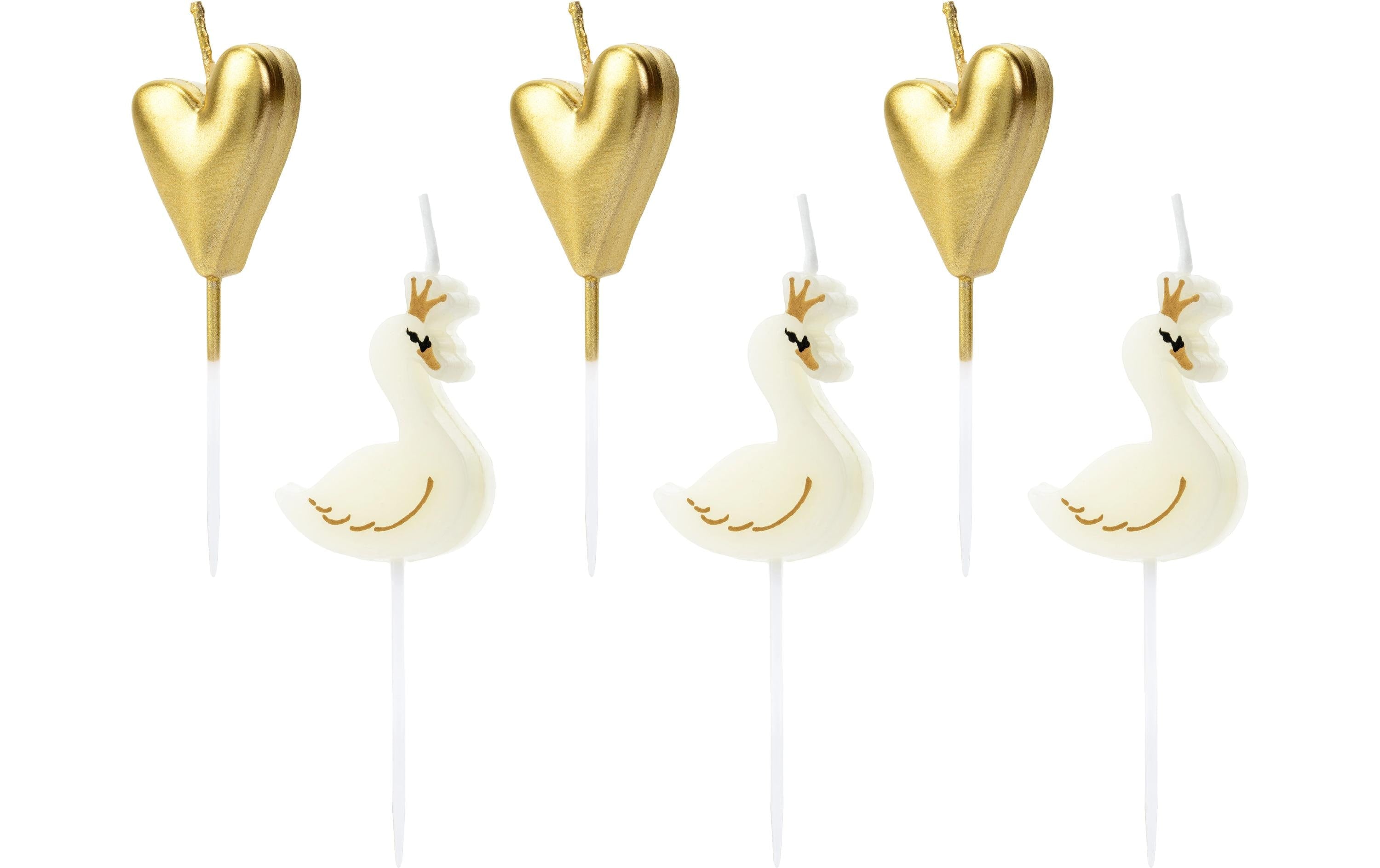 Partydeco Kerze Lovely Swan 6 Stück
