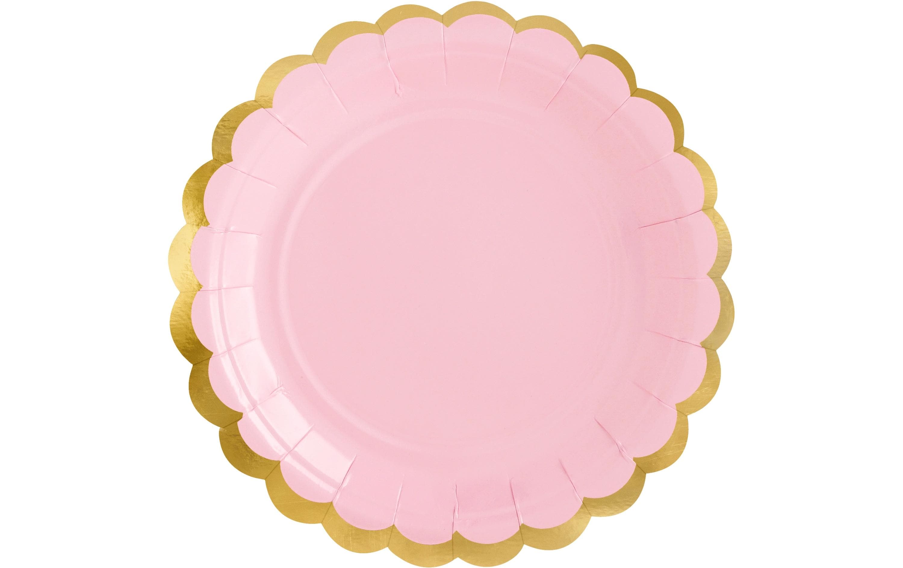 Partydeco Einwegteller Rosa, 18 cm, 6 Stück