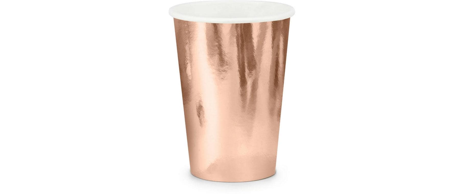Partydeco Einwegbecher Uni 220 ml, 6 Stück, Rosegold