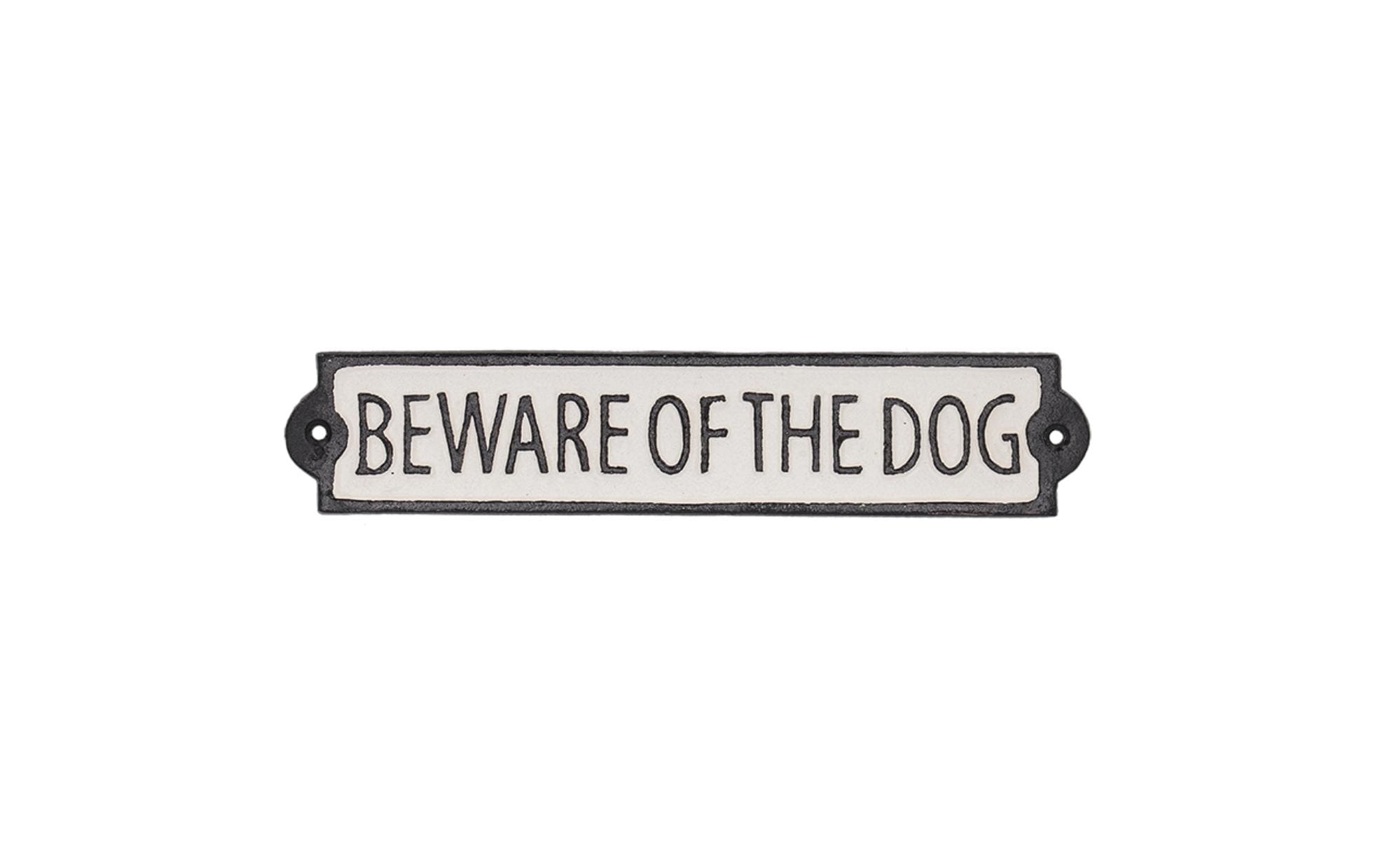 Esschert Design Wandschild Beware of the dog 25.8 cm, Schwarz/Weiss