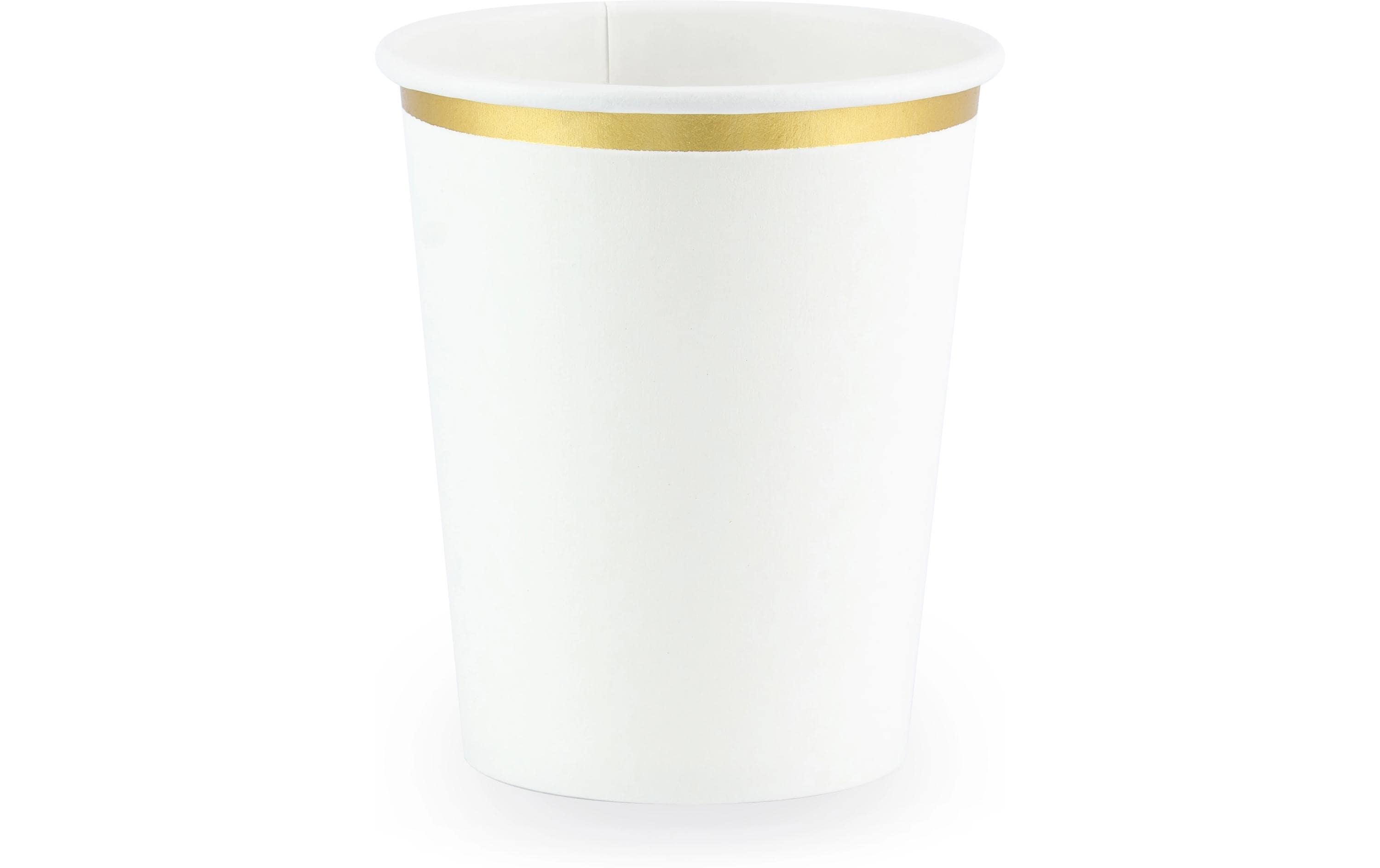 Partydeco Einwegbecher 260 ml, 6 Stück, Weiss