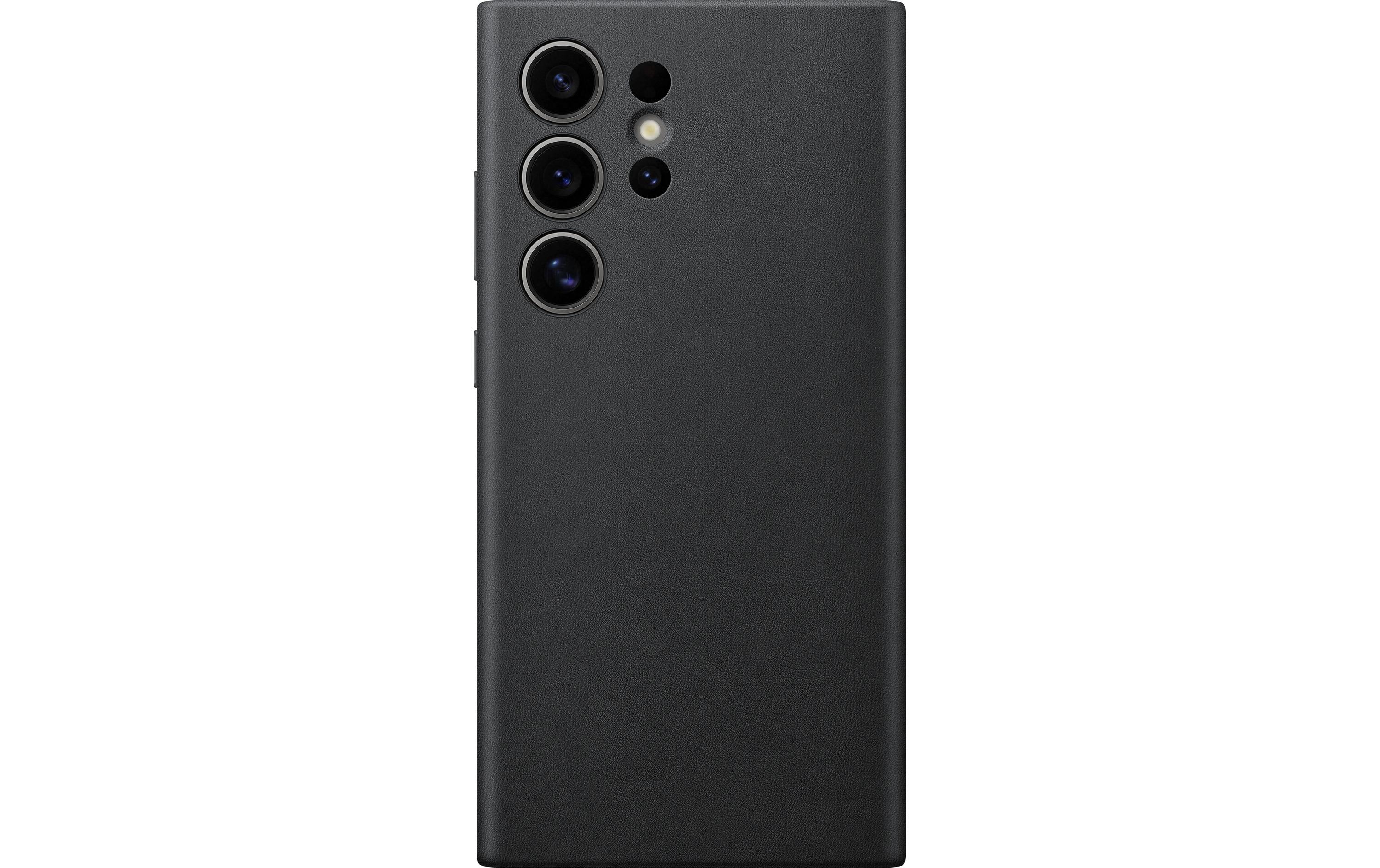 Samsung Back Cover Vegan Leather Galaxy S24 Ultra Schwarz