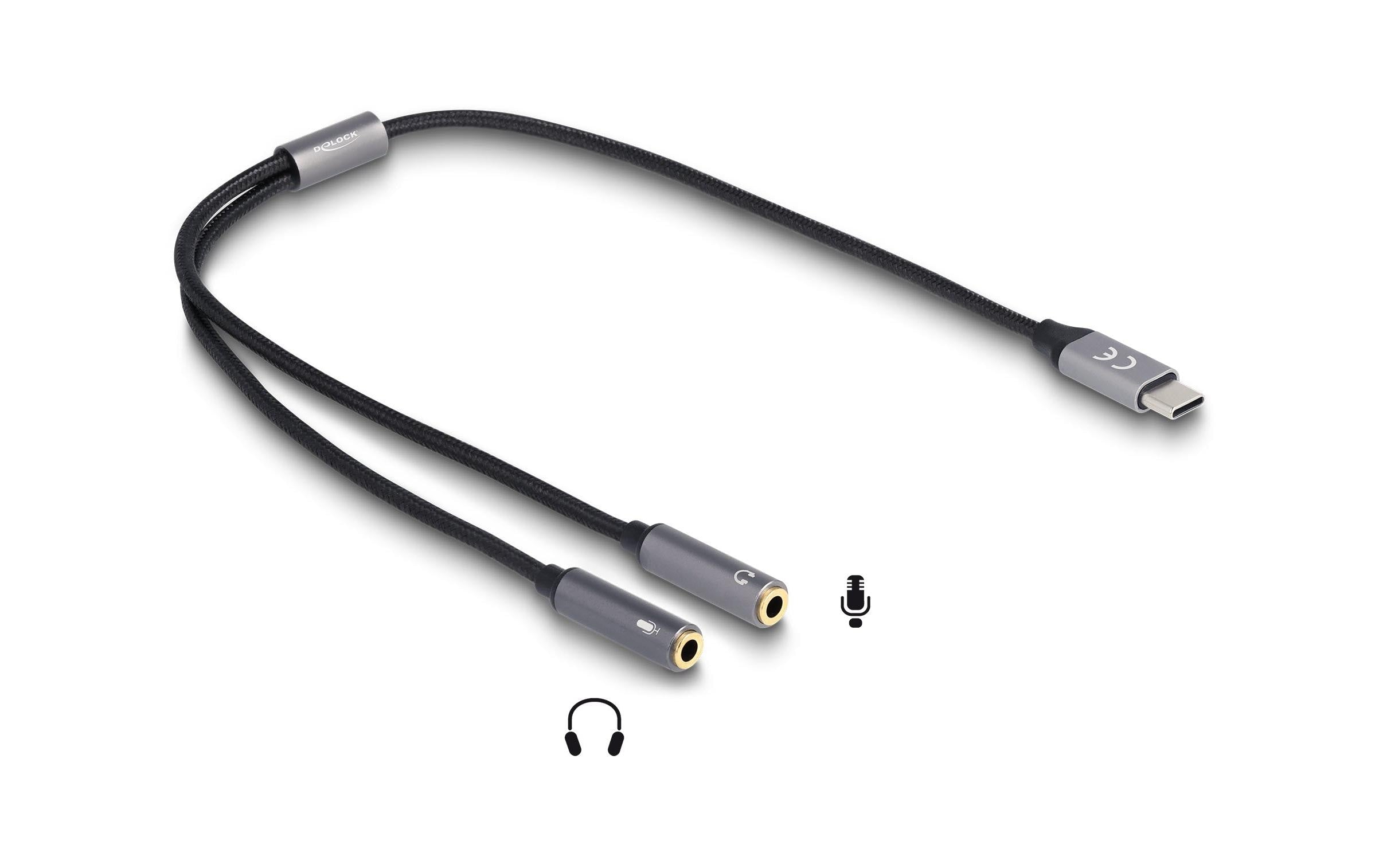Delock Headset DAC 24 Bit / 96 kHz USB-C - 3.5 mm Klinke