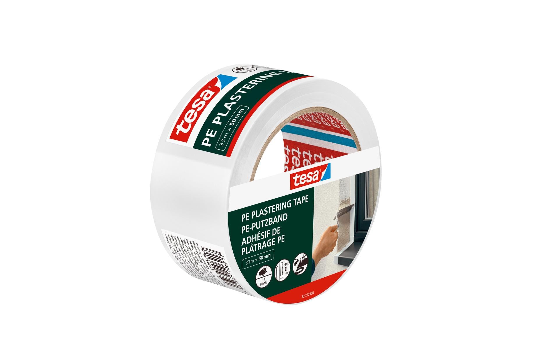 tesa PE Putzband, Weiss, 33 m x 50 mm