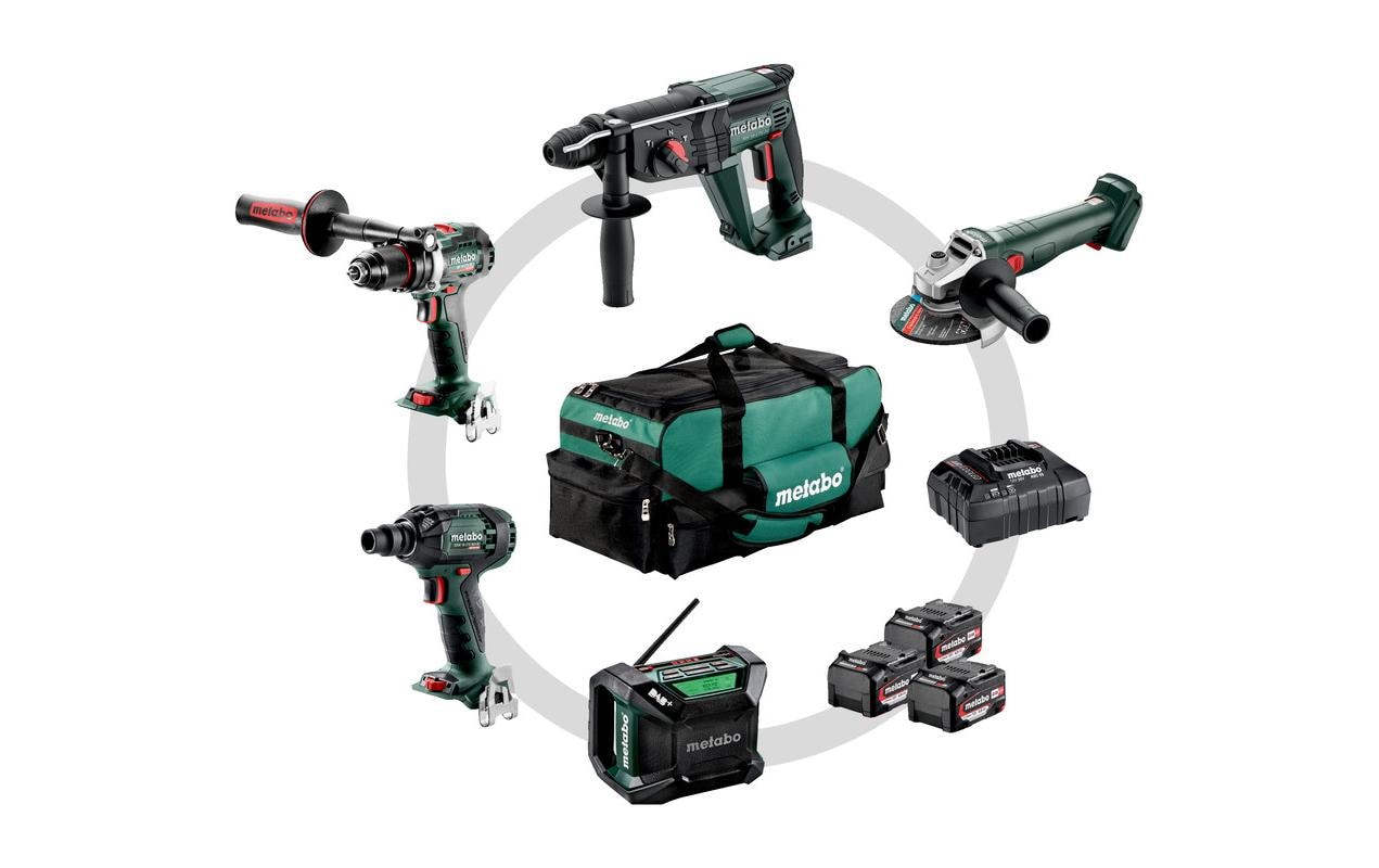Metabo Akku-Maschinen Set Bauhandwerk, 125 Quick+SSW 18 LTX 200+ULA