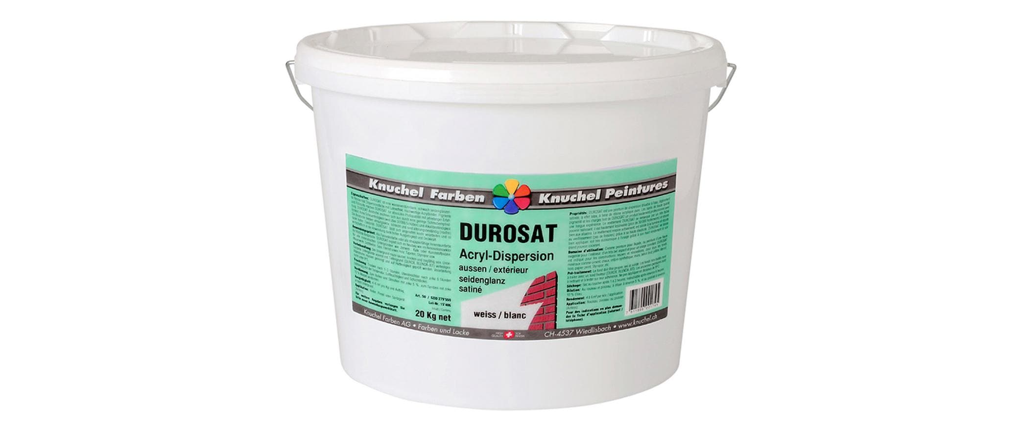 Knuchel Aussendispersion Durosat 1 kg Weiss 9003