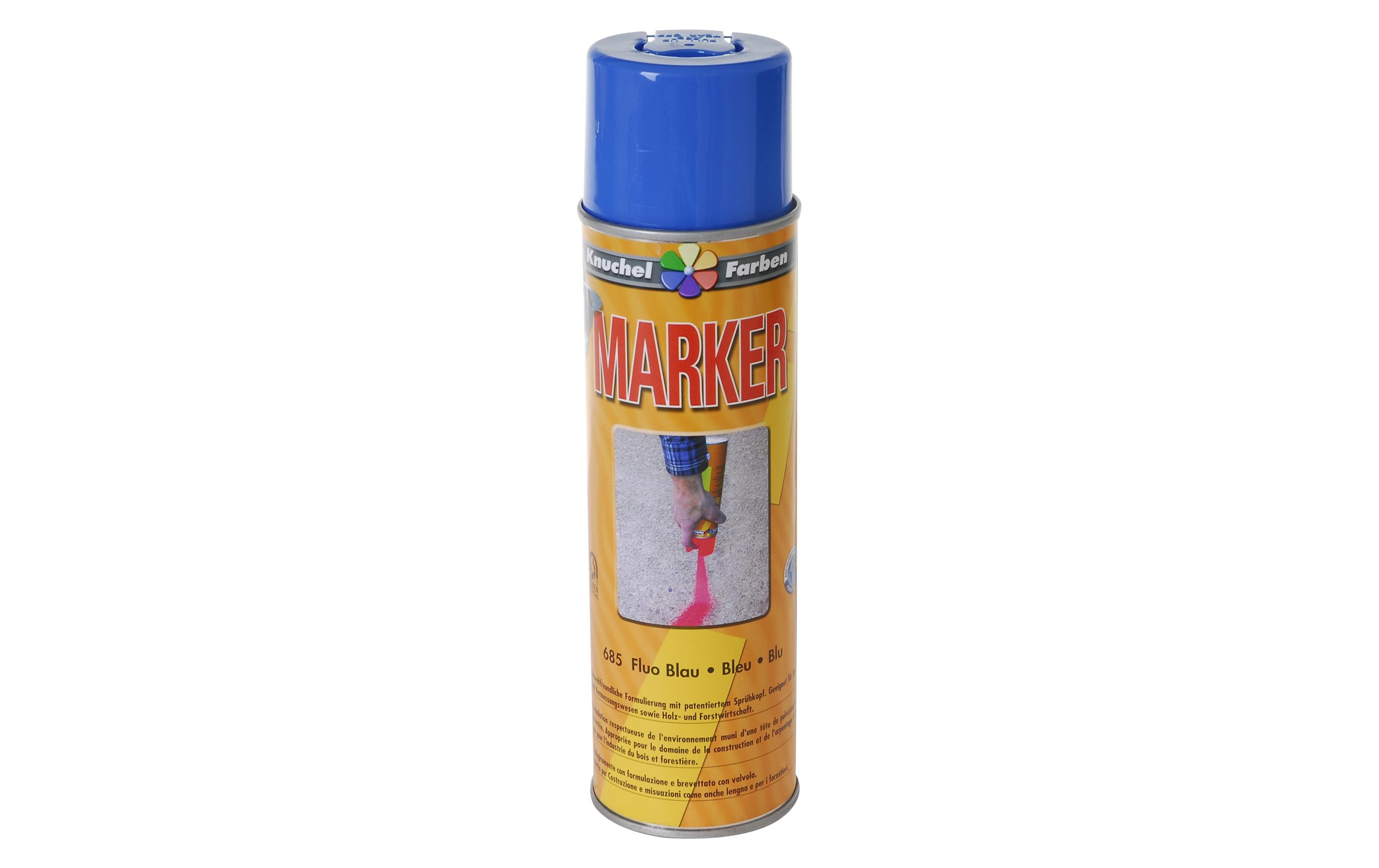 Knuchel Markierspray Marker 500 ml Blau fluoreszent