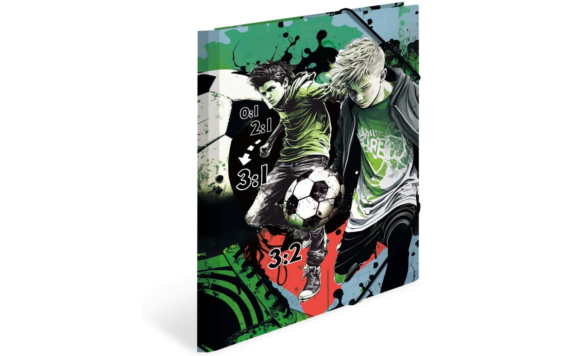 HERMA Gummibandmappe Street Soccer A4, Karton, mit Innendruck