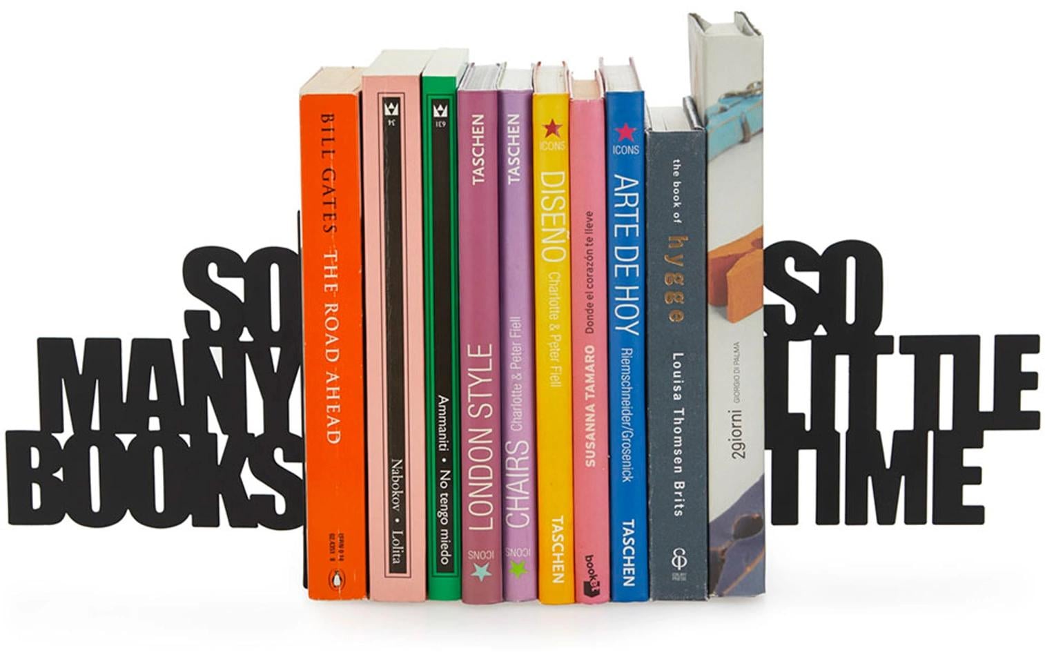Trendform Buchstützen-Set So Many! Schwarz