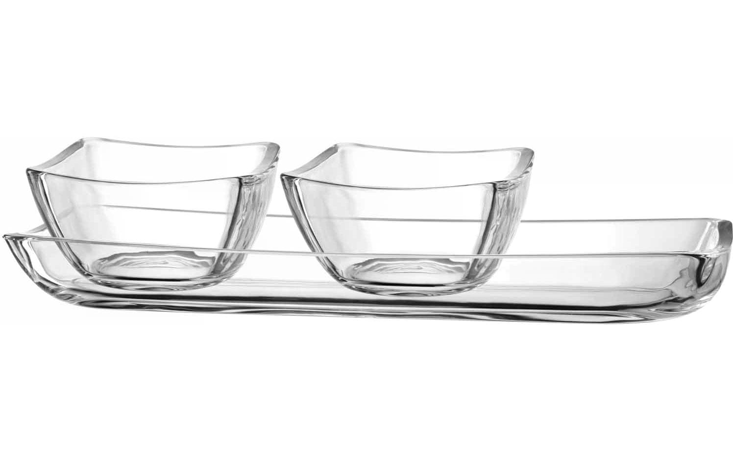 Leonardo Snackschale Piazza 3-teilig, Transparent
