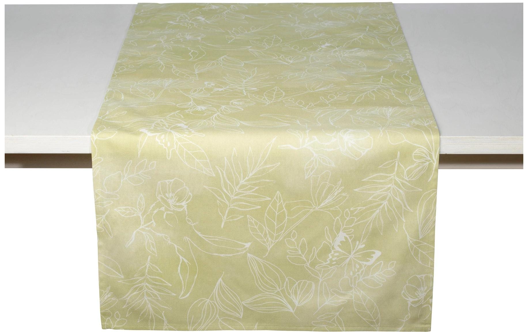 Pichler Tischläufer Amadeus 50 cm x 1.5 m, Lime Green Metallic