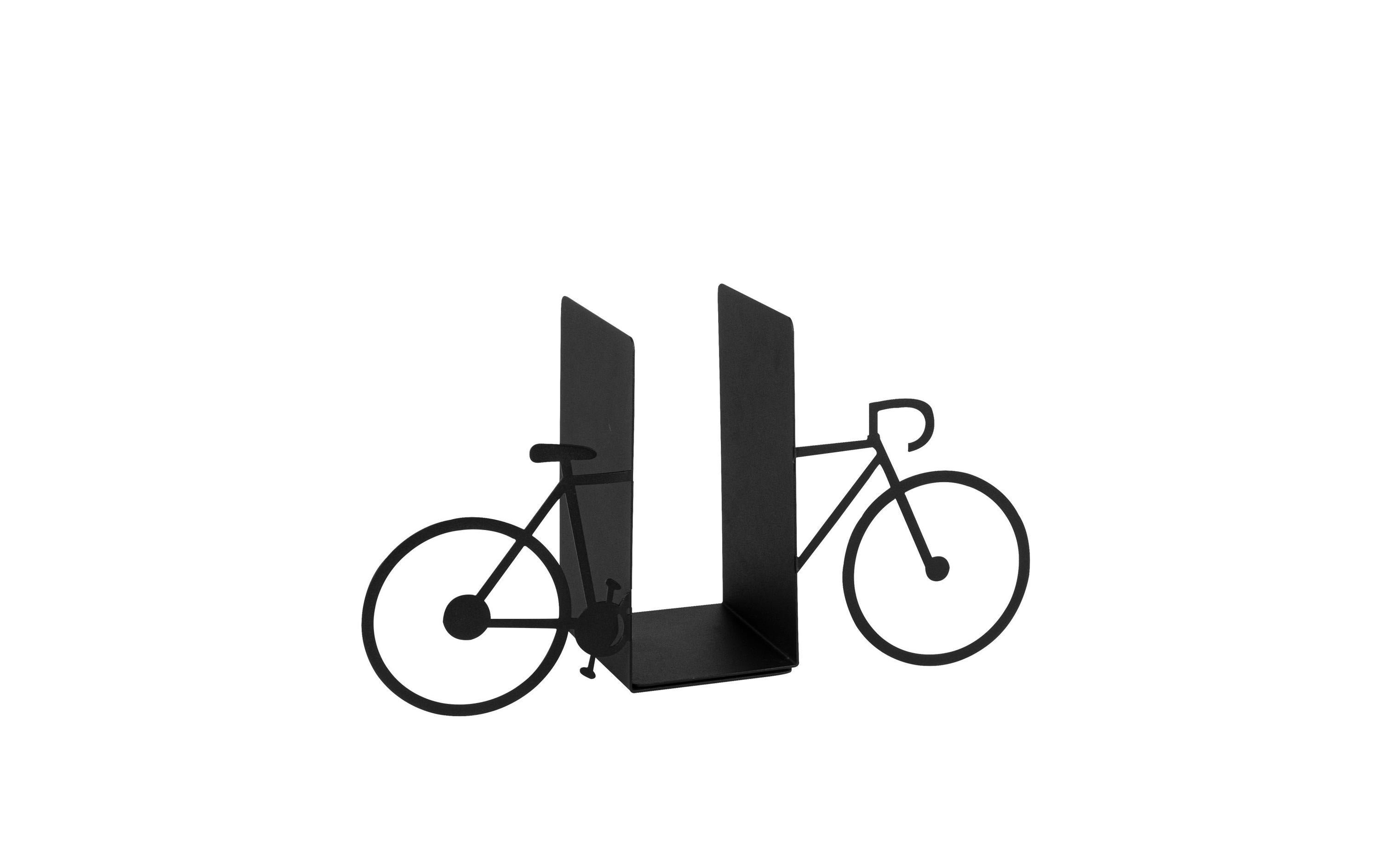 Wallxpert Buchstützen-Set Velo Schwarz
